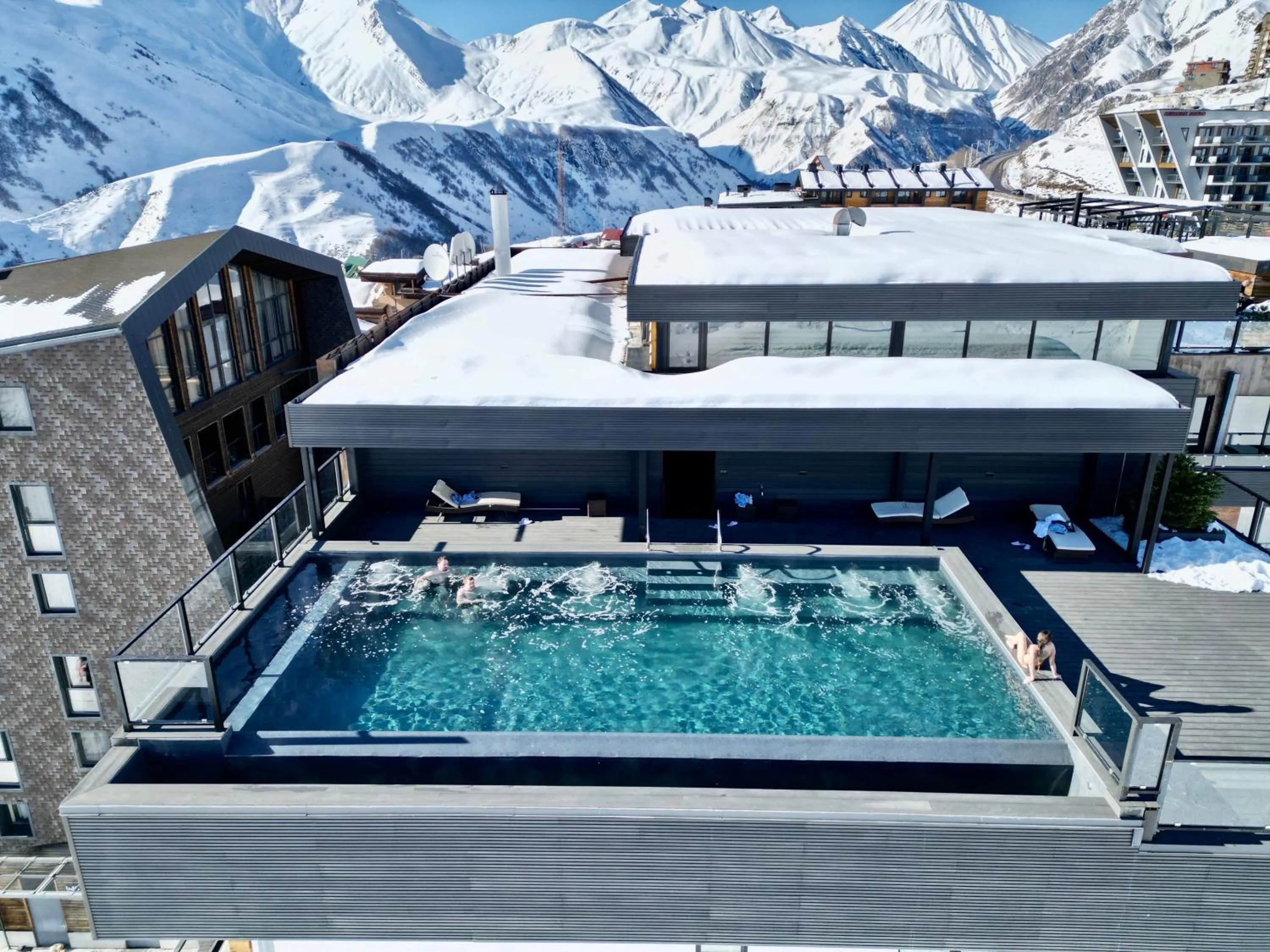 Swimming pool in Gudauri Loft Hotel