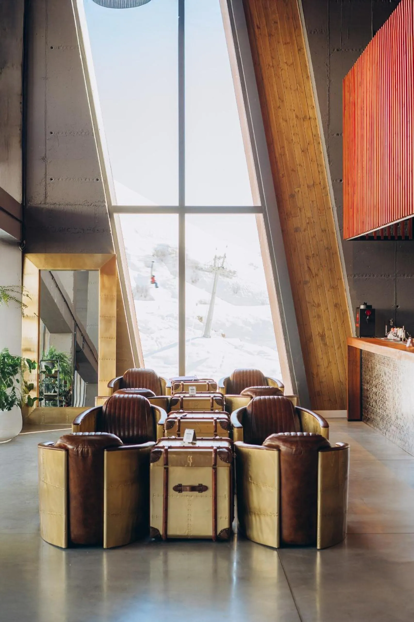 Seating area in Gudauri Loft Hotel