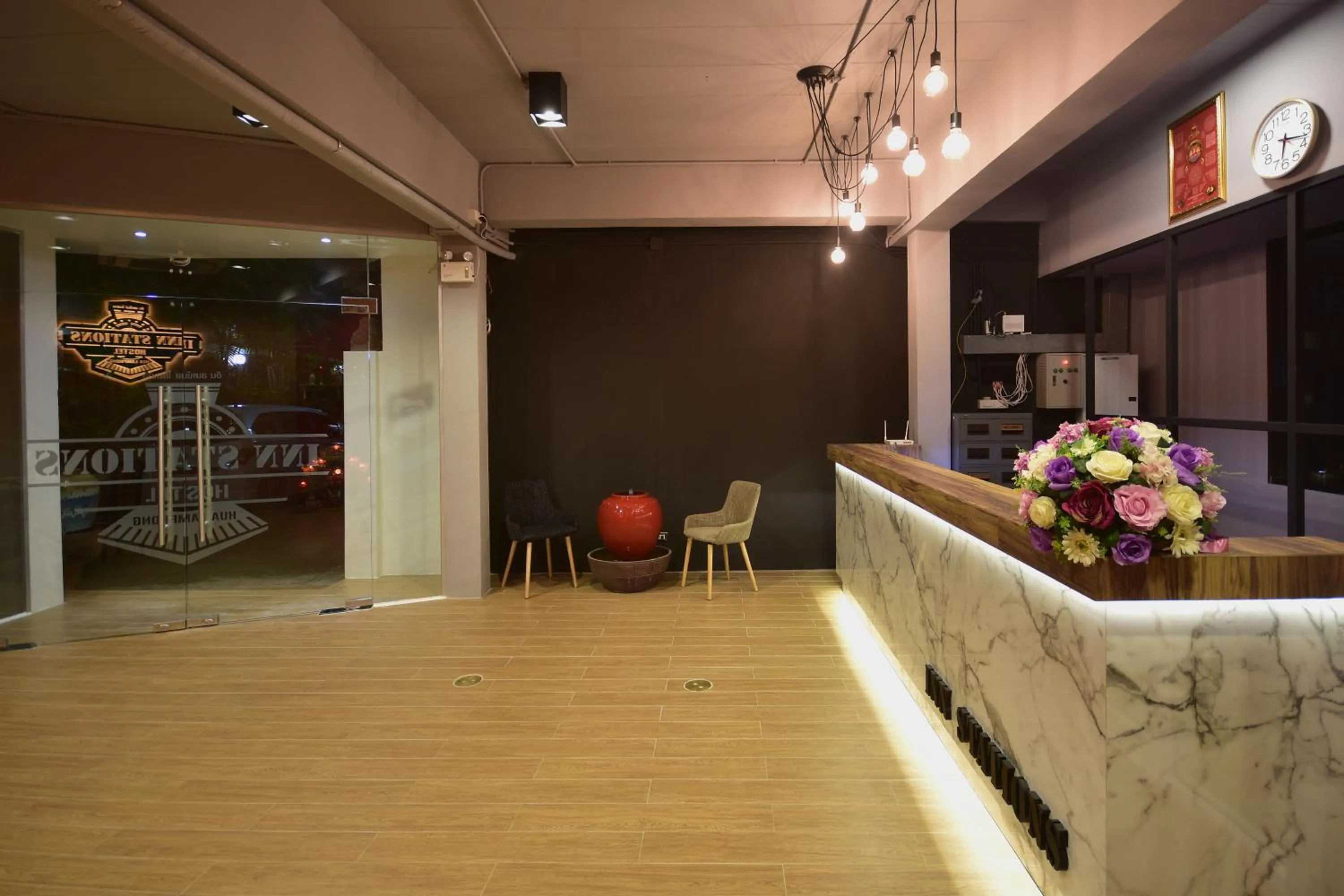 Decorative detail in Inn Stations Hostel