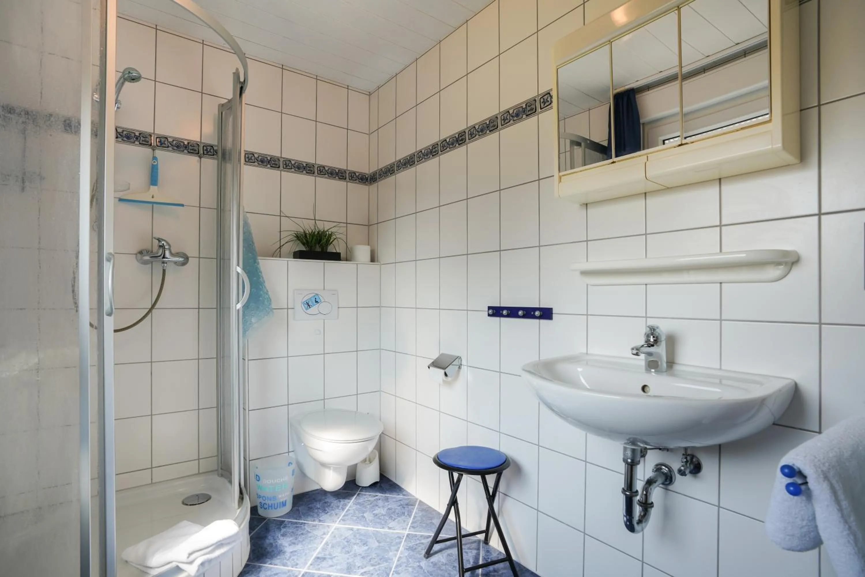 Shower in Ferienhaus Daheim