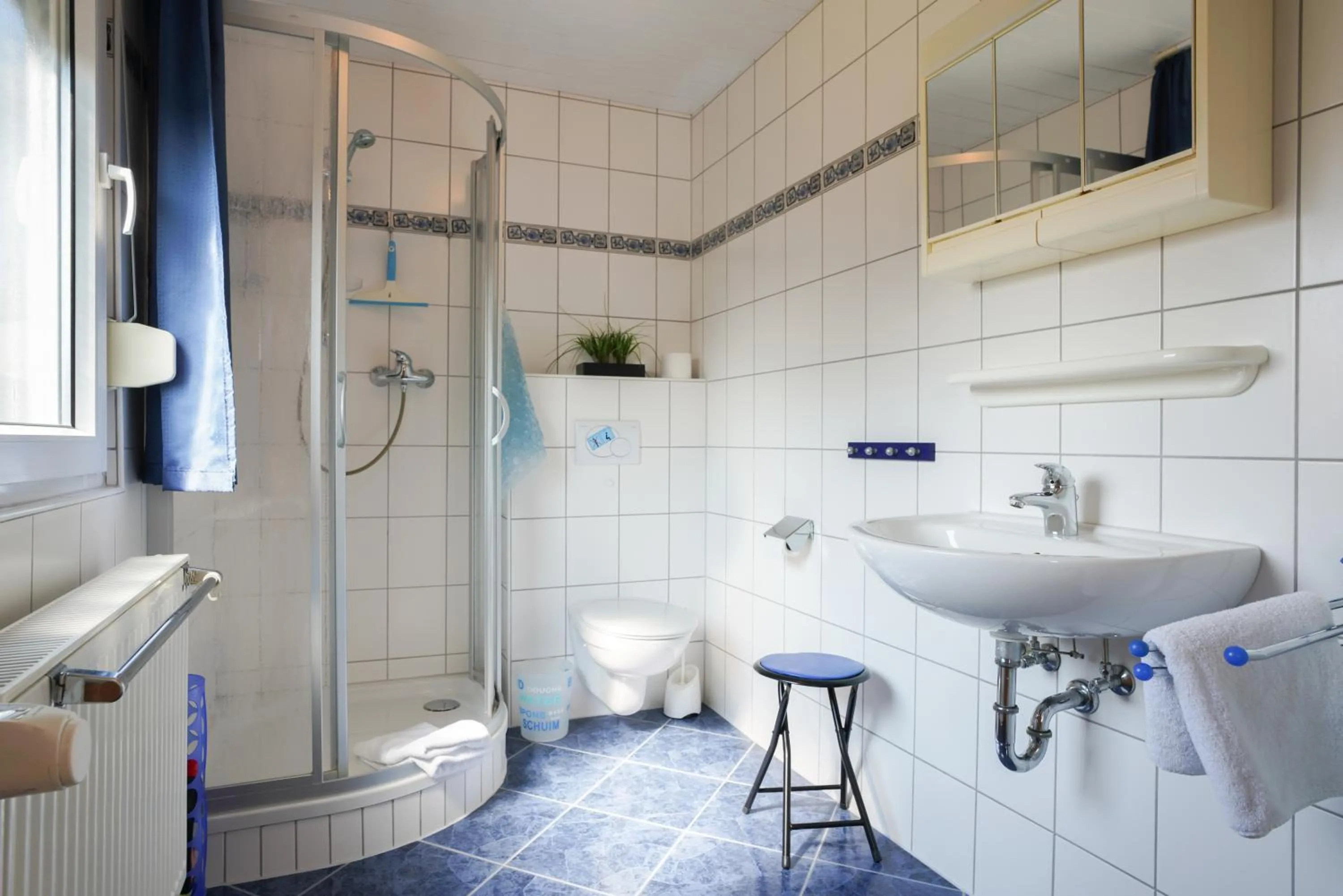 Shower in Ferienhaus Daheim
