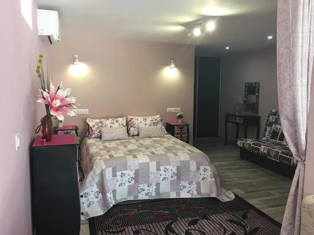 View (from property/room), Bed in Villa Paraisos