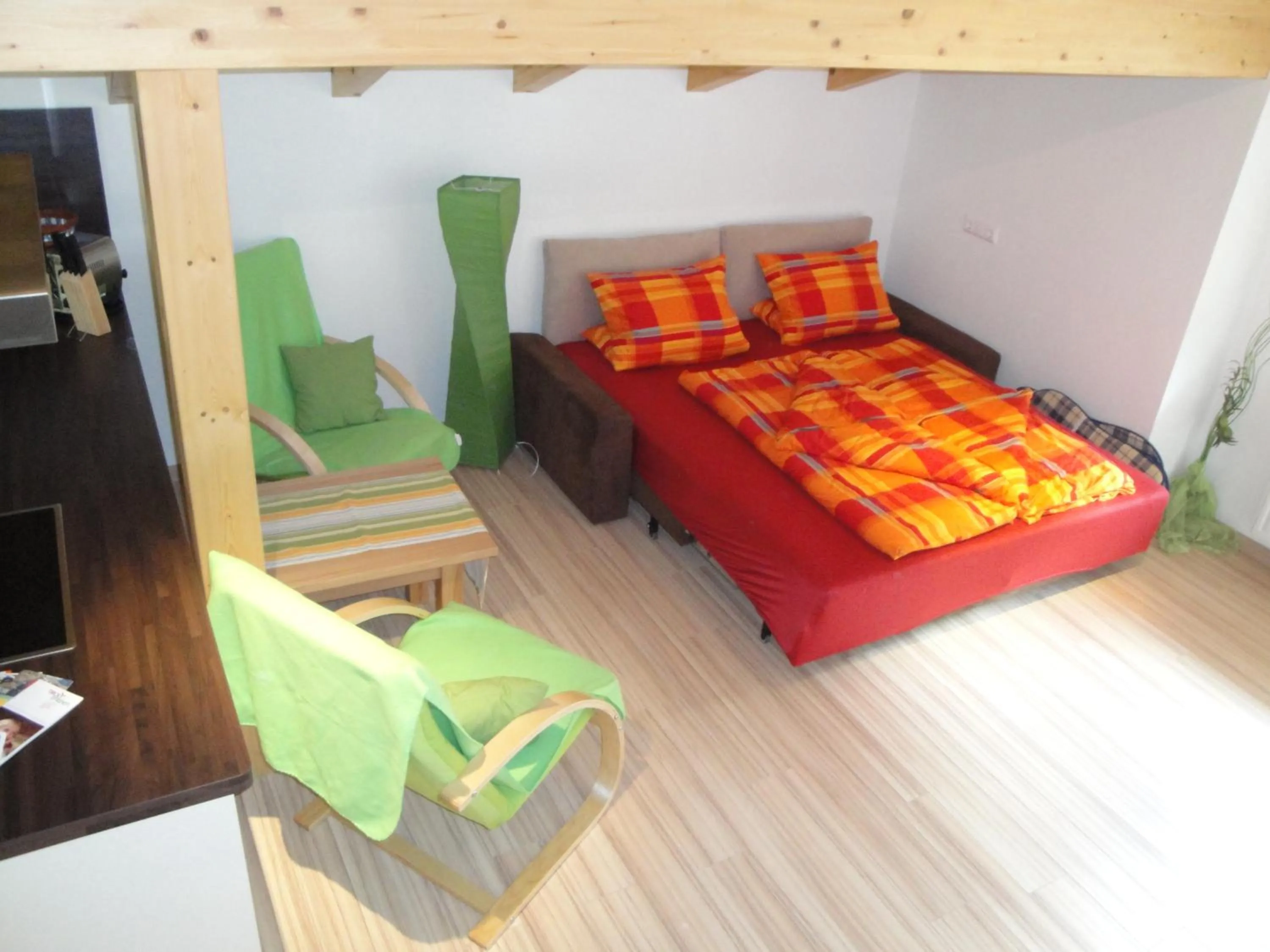 Seating area, Bed in Apart Dominika