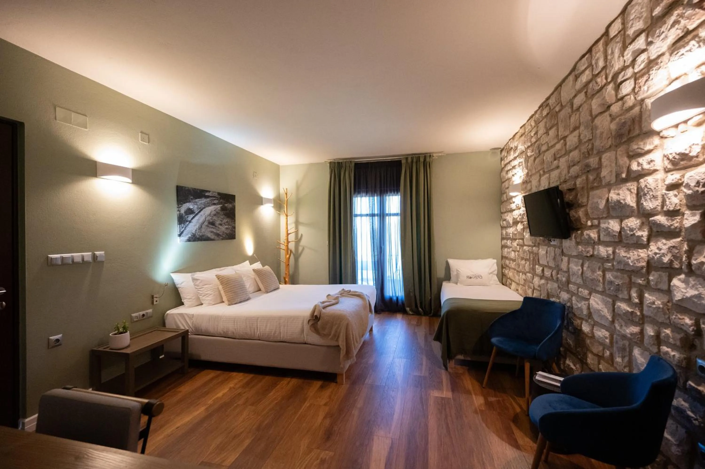 Bed in Rouista Tzoumerka Resort