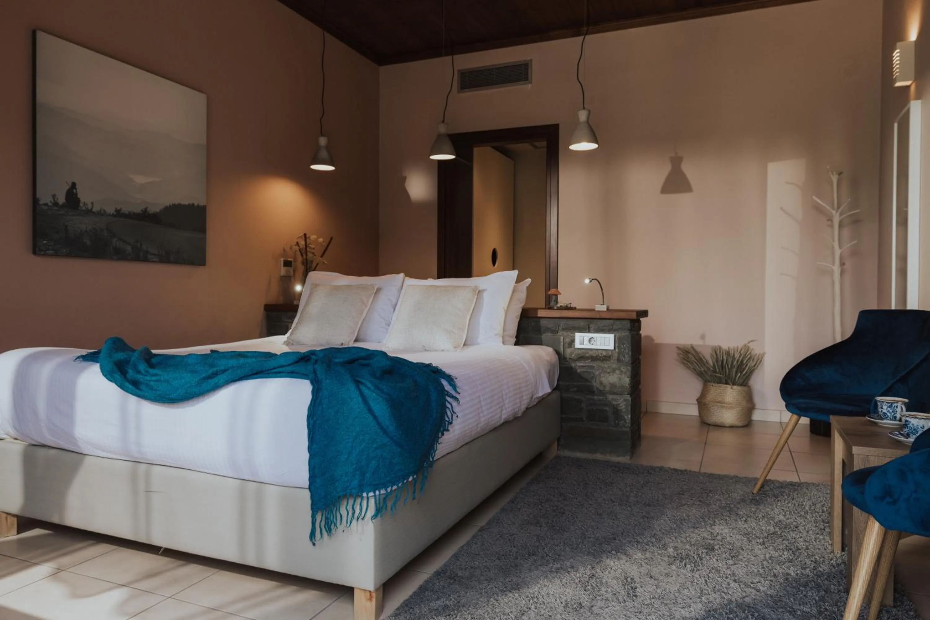 Photo of the whole room, Bed in Rouista Tzoumerka Resort