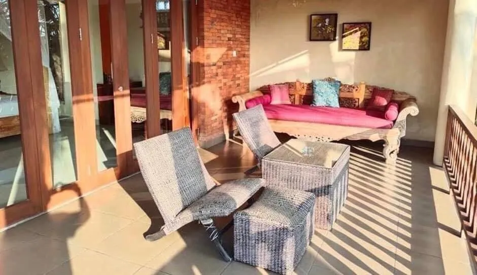 Balcony/Terrace in Gefecon Villa Ubud