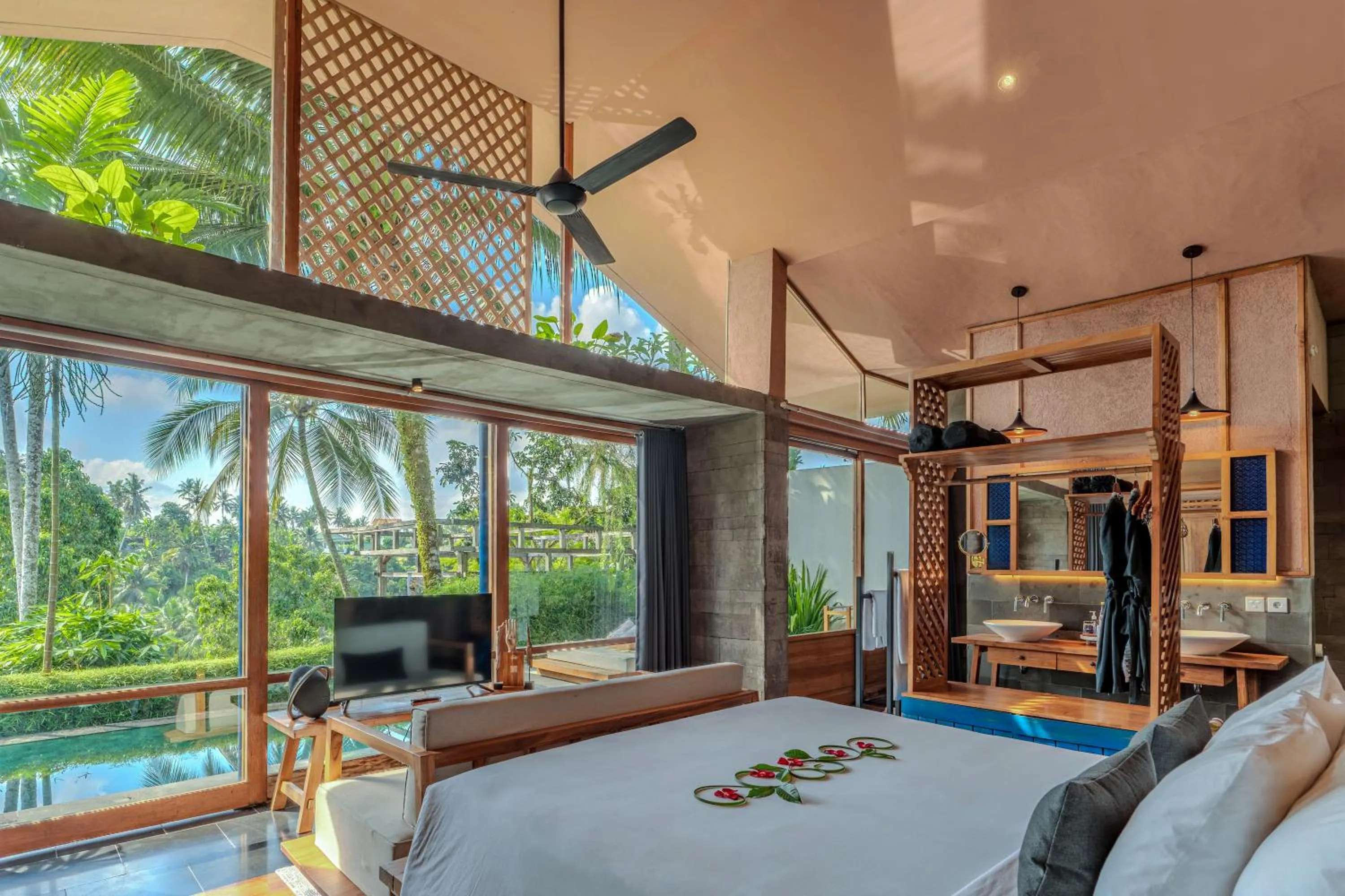 Bed in Amora Ubud Boutique Villas