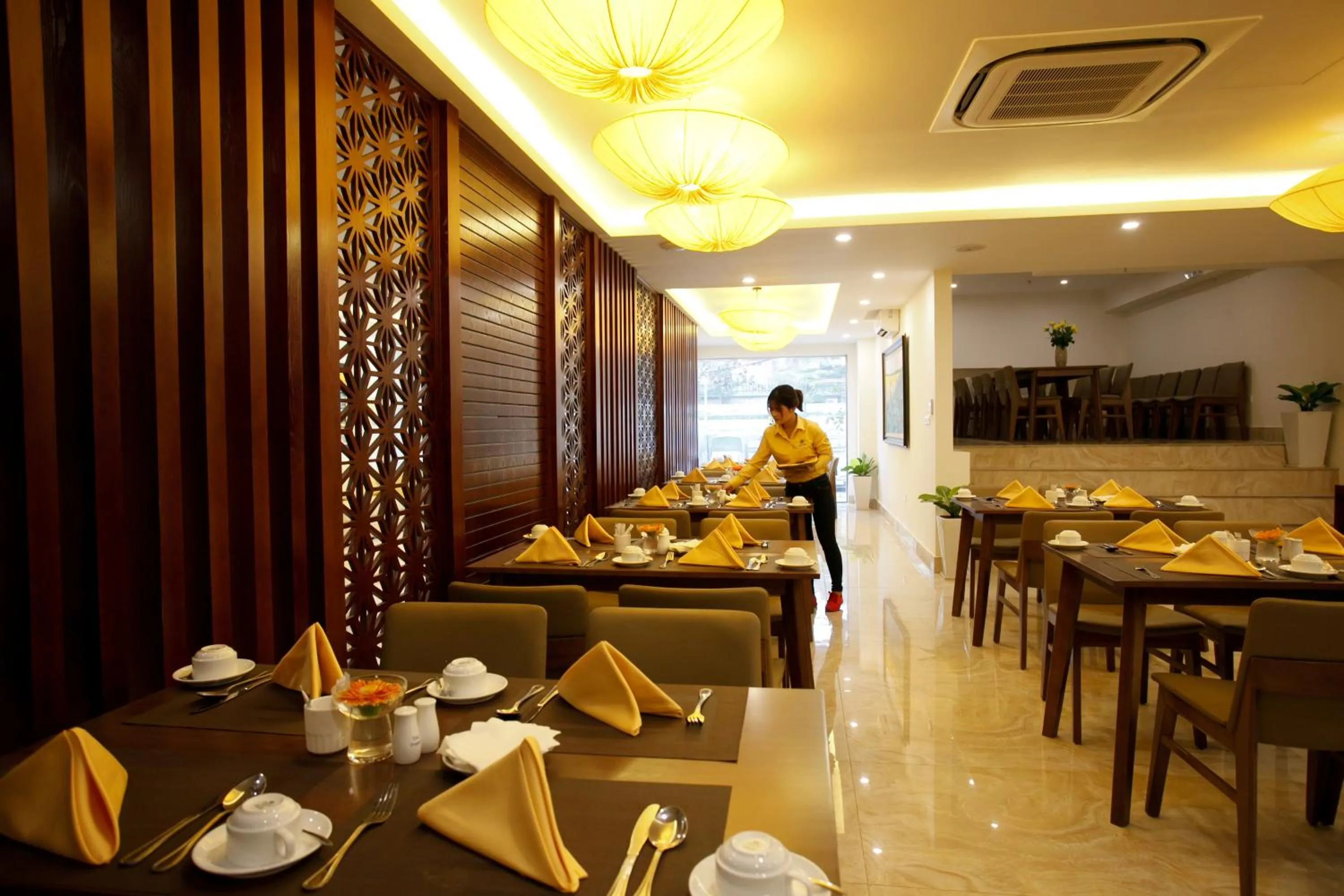 Buffet breakfast in Hanoi Pomihoa Hotel
