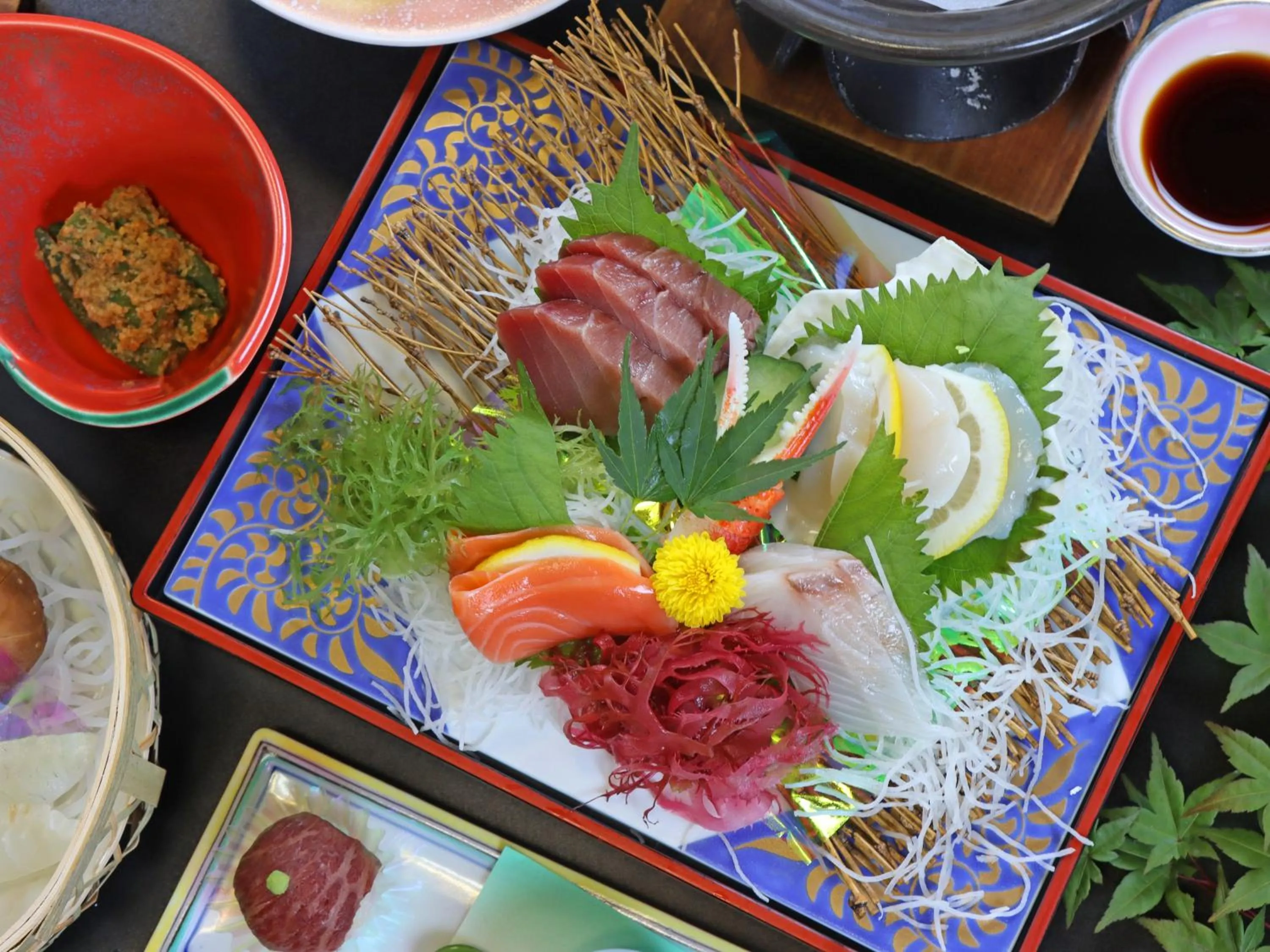 Food close-up in Shugyoku no Yu Yakushido Onsen