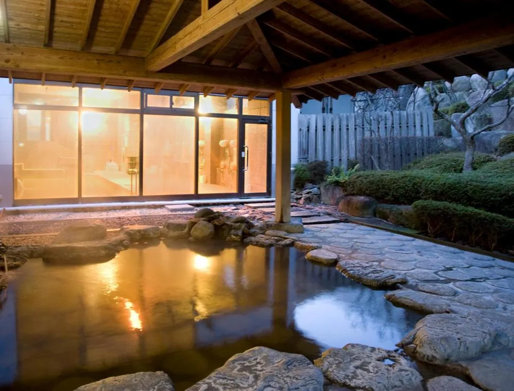 Hot Spring Bath in Shugyoku no Yu Yakushido Onsen