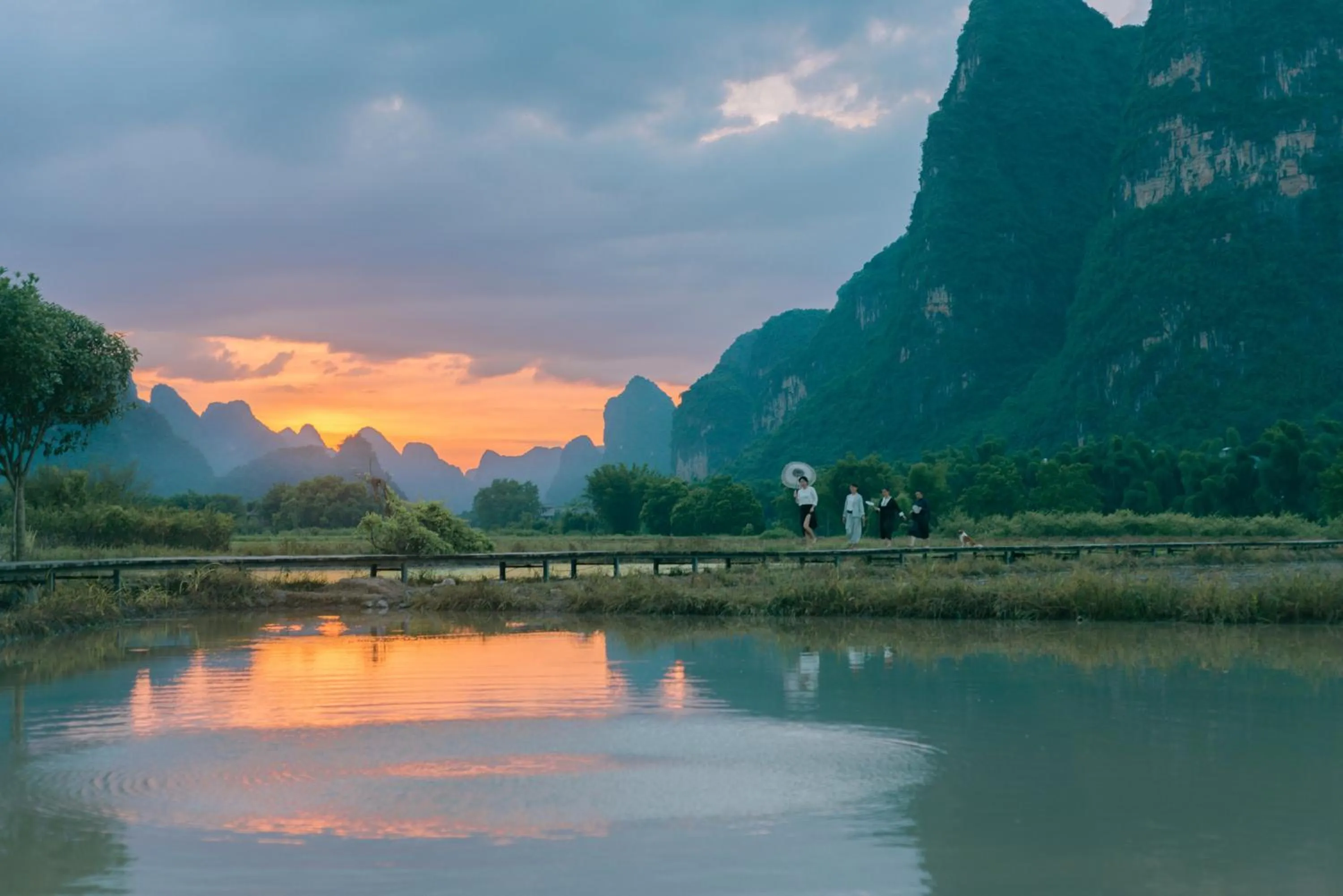 Natural landscape in Yangshuo Zen Garden Resort - Rich Chinese traditional activities