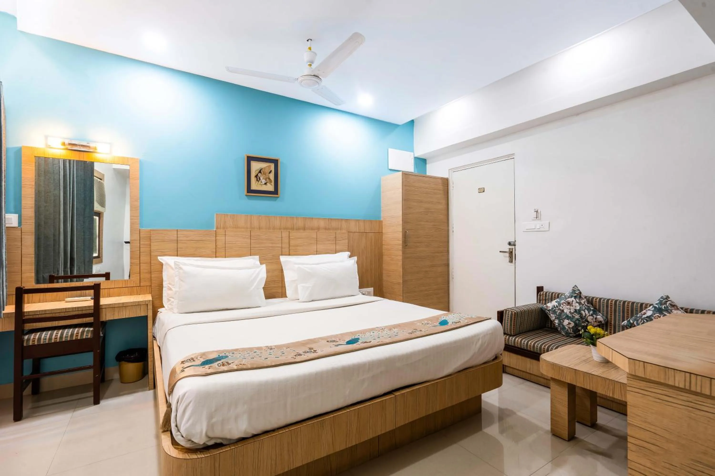 Bed in Hotel Ashish Palace