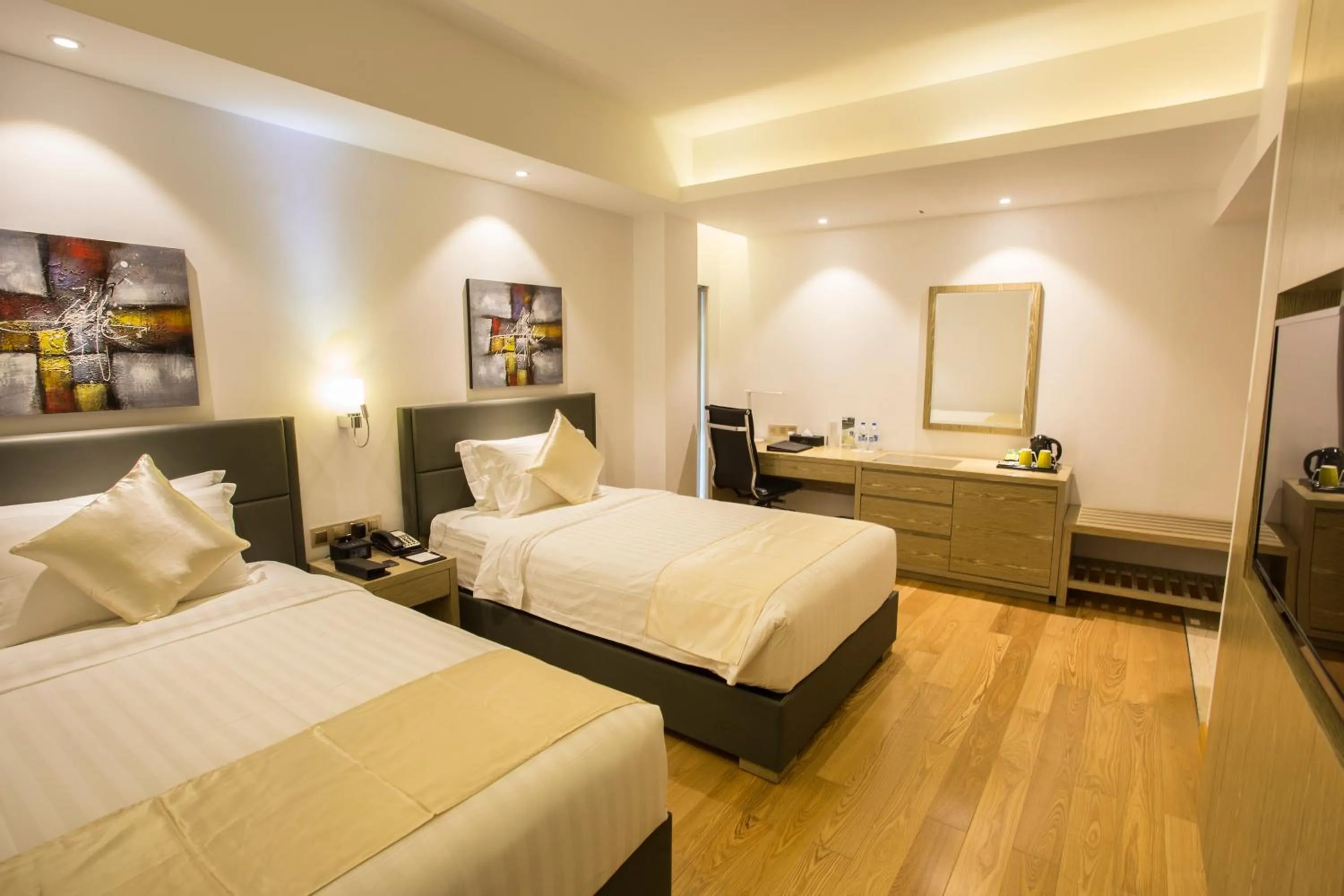 TV and multimedia, Bed in Hotel The Grandmark-Dhaka