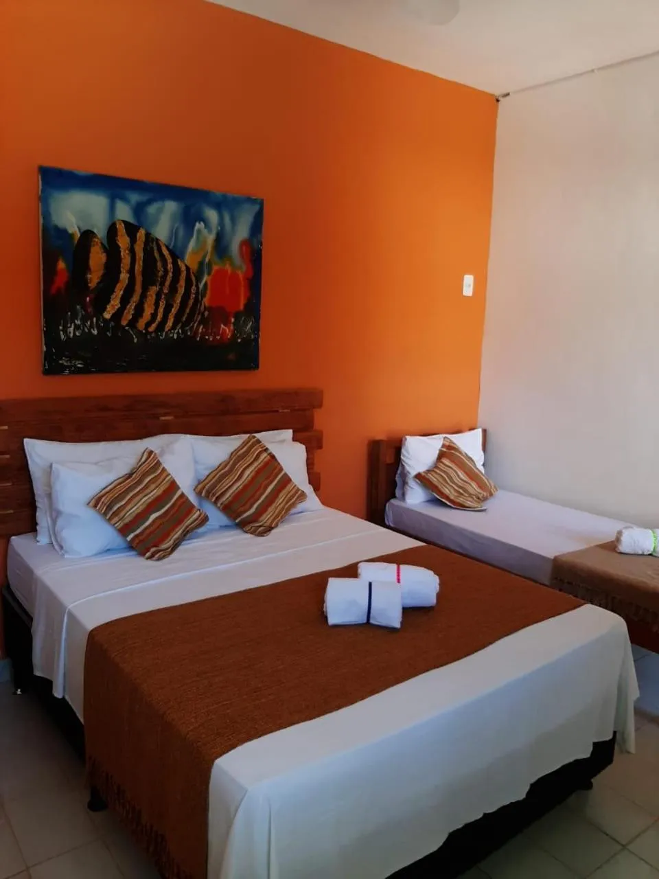 Bed in Pousada Rota Tropicana