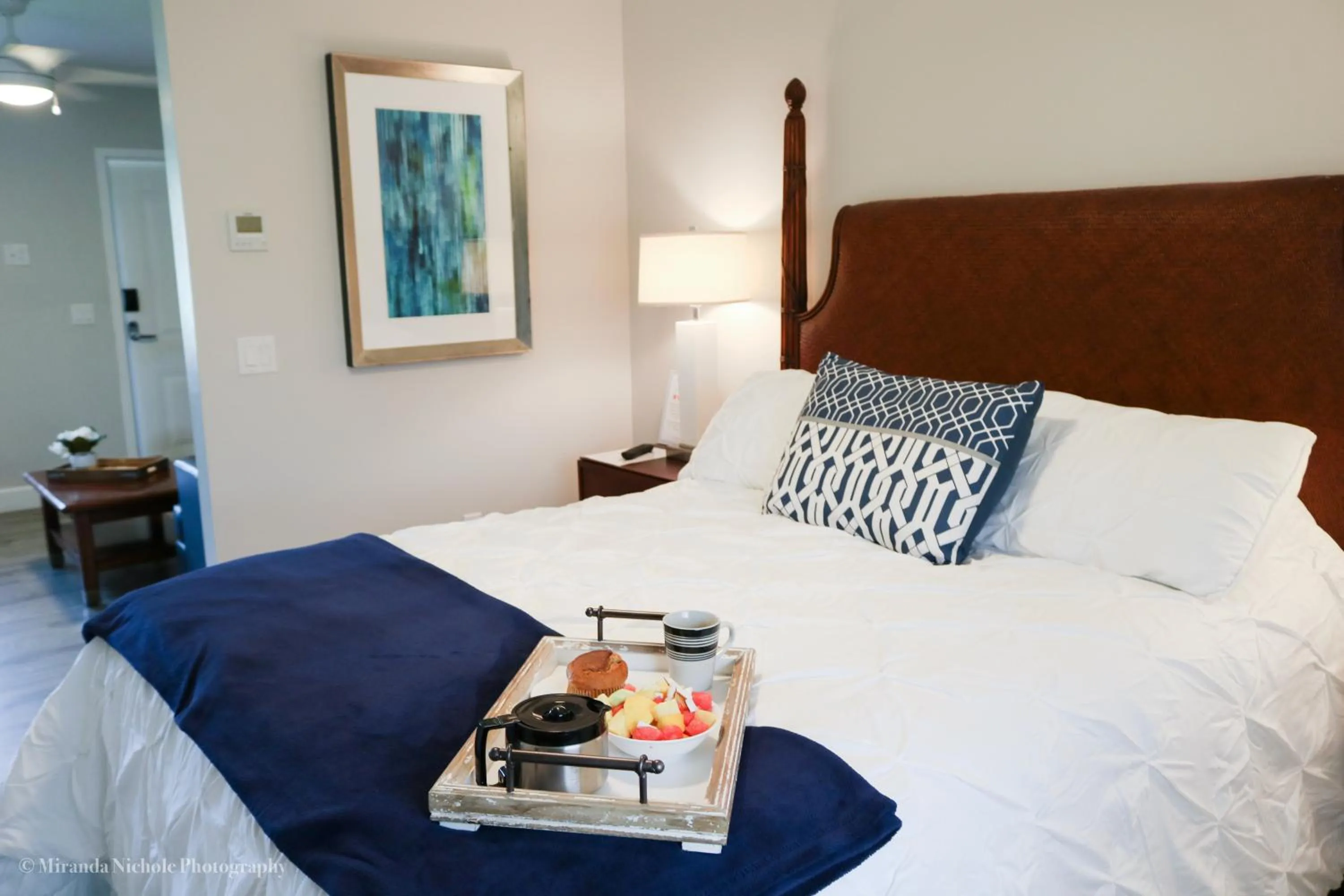 Bed in The Rivers Edge Motel