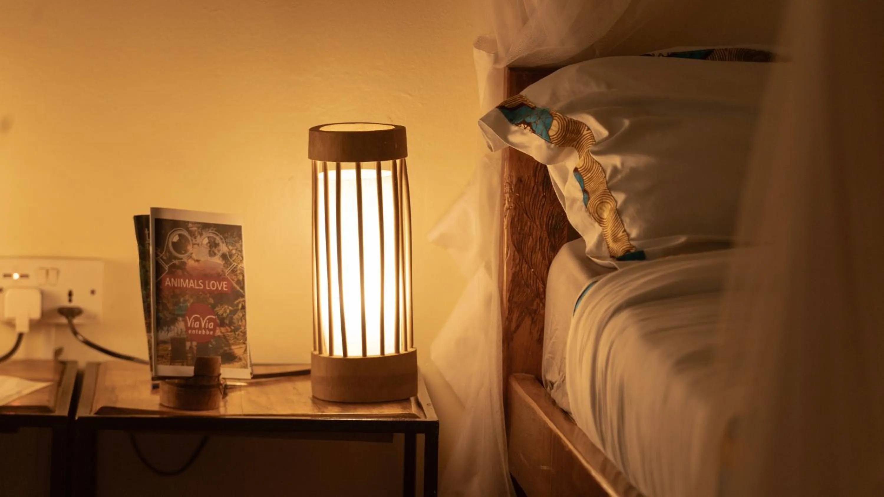 Decorative detail, Bed in ViaVia Entebbe