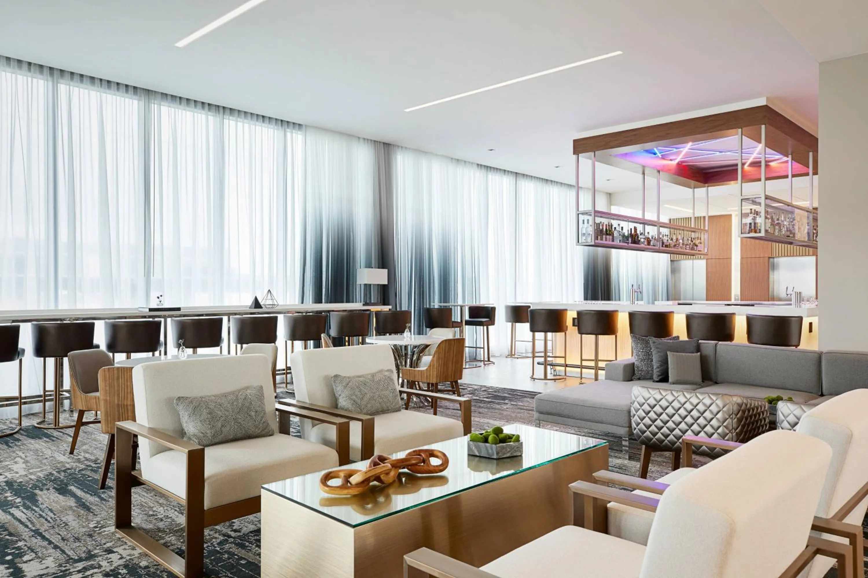Lounge or bar in AC Hotel by Marriott Raleigh North Hills
