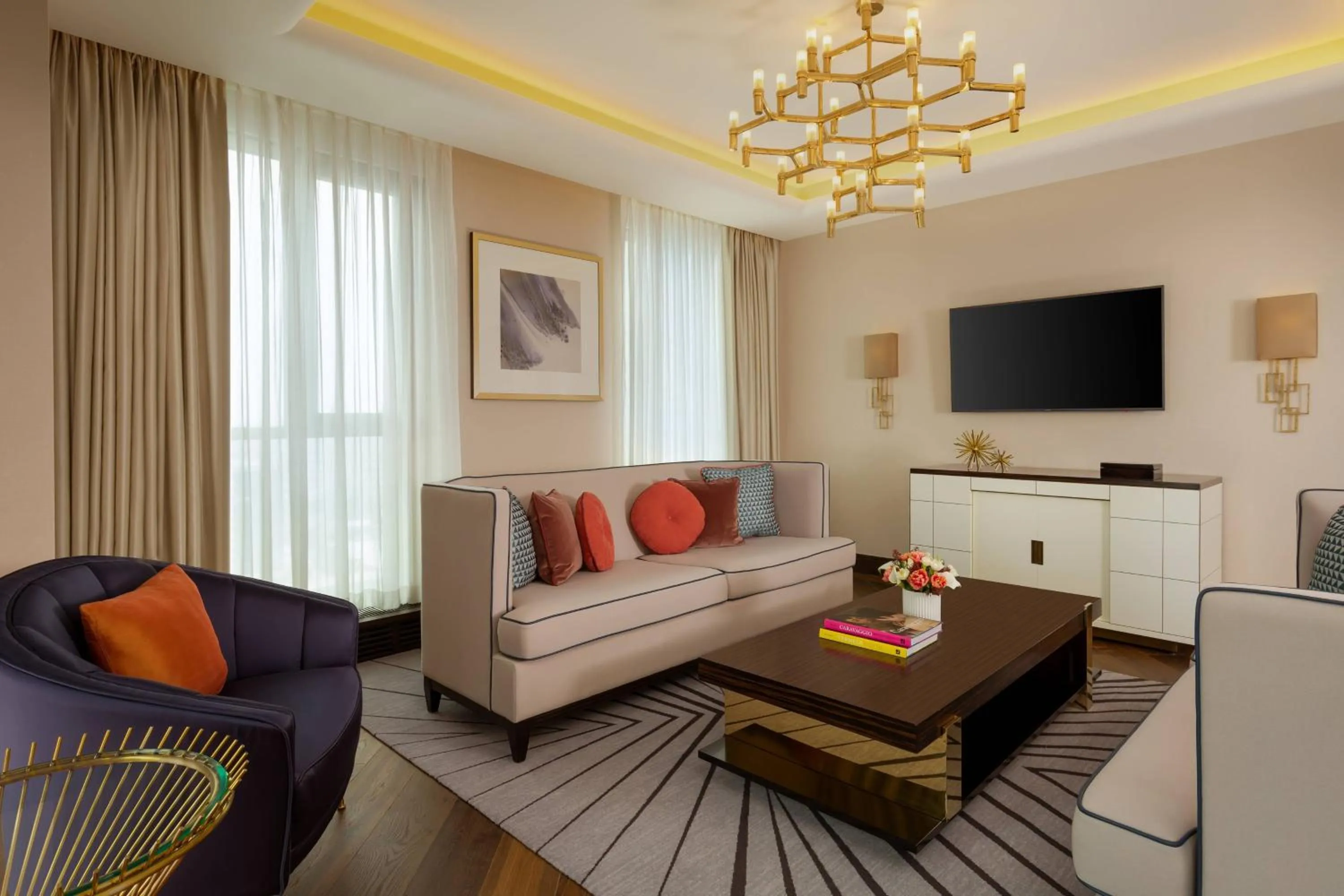Living room in The Ritz-Carlton, Astana