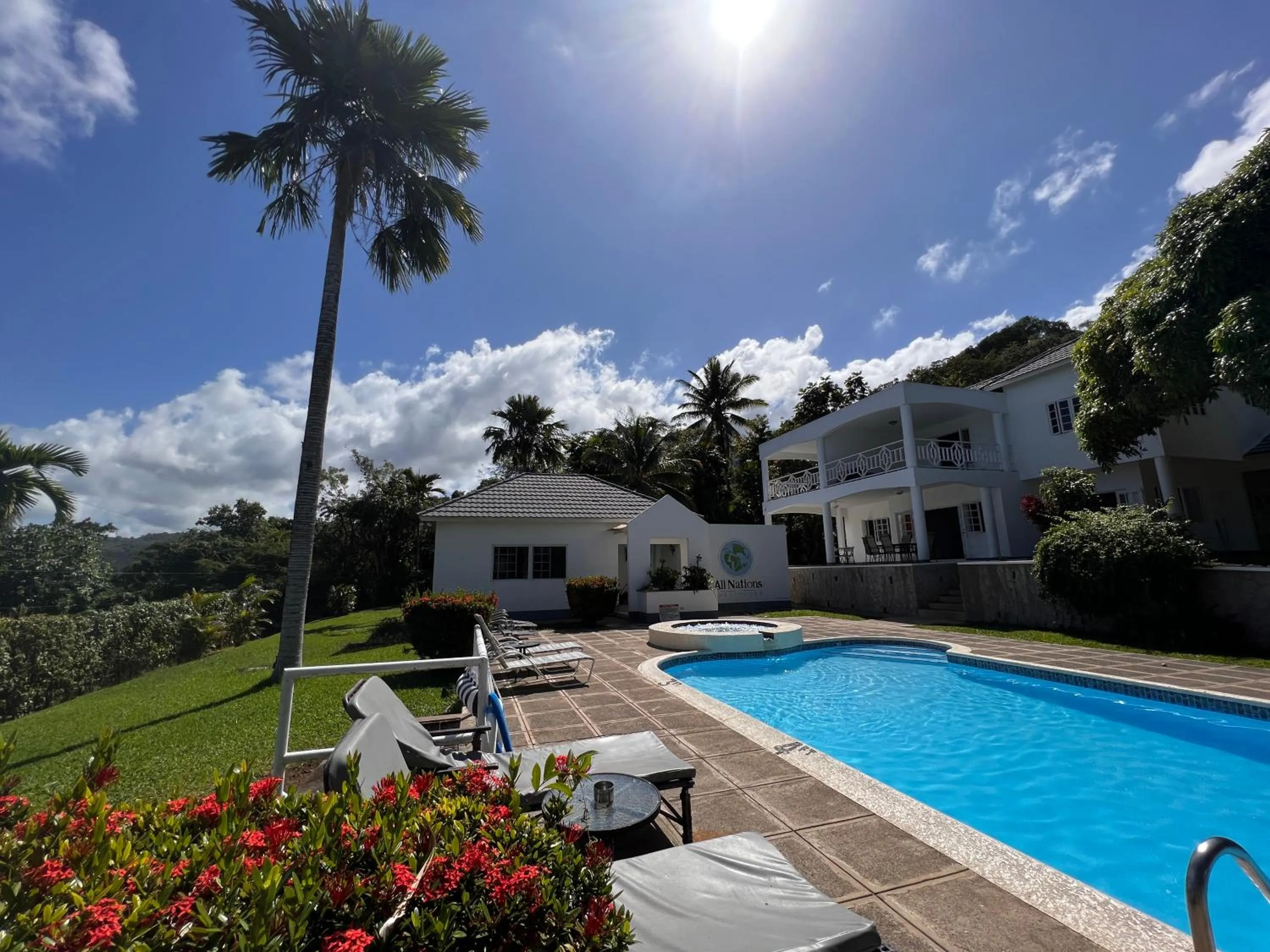 Swimming pool in All Nations Guest House