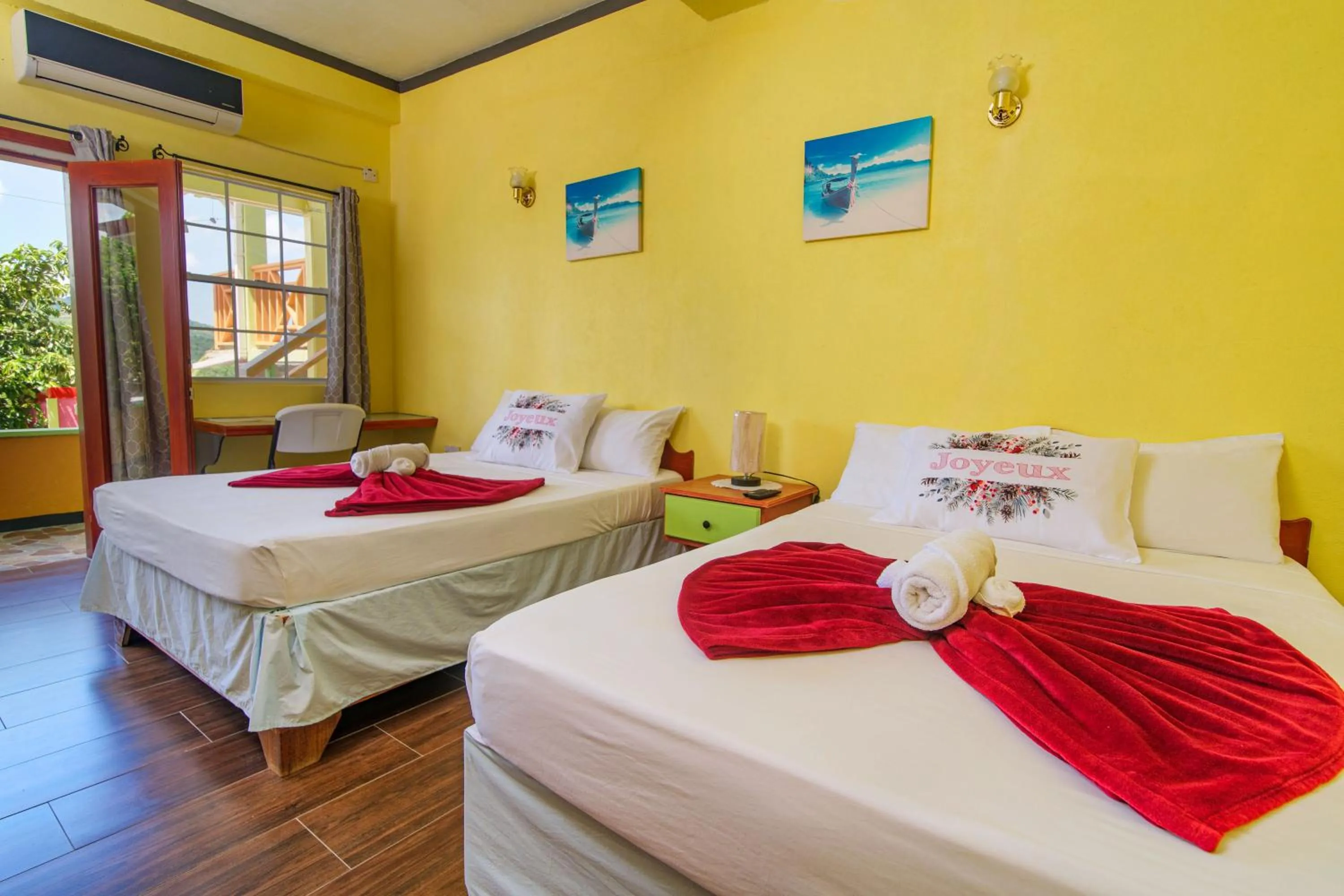 Bed in Tropical Paradise View