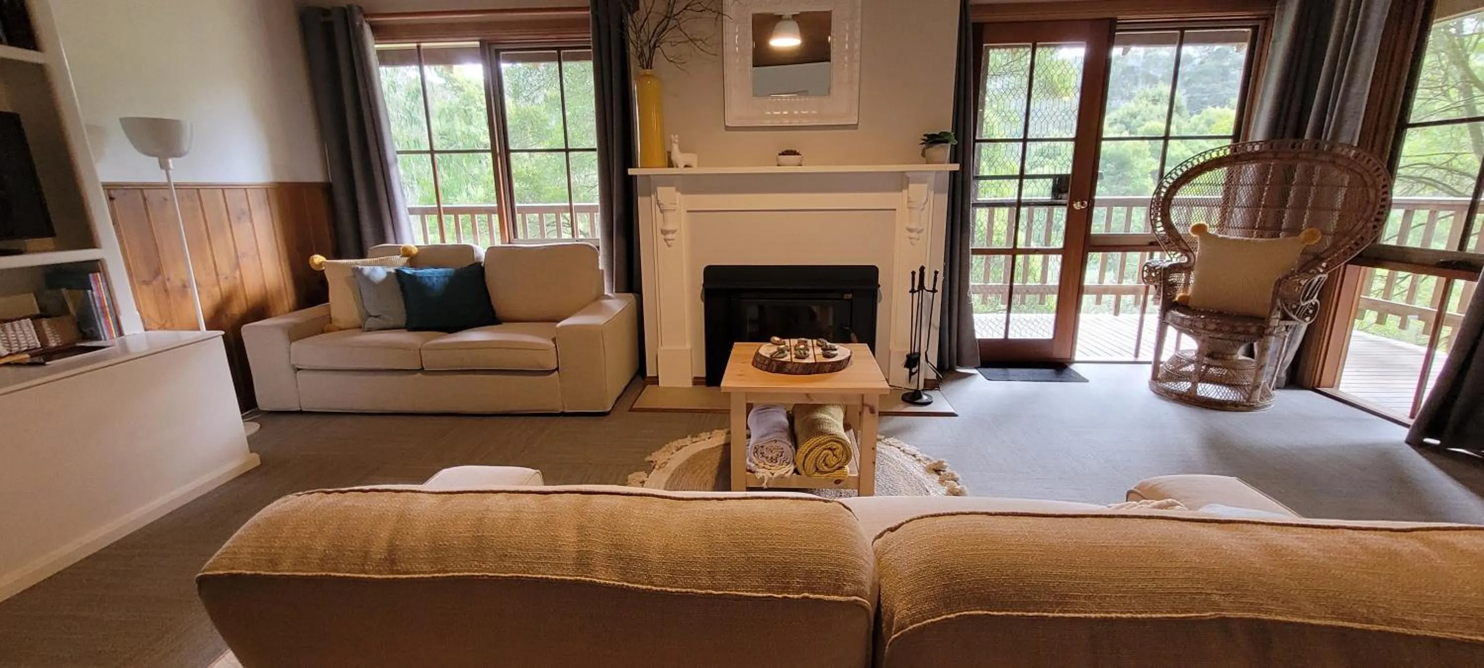 Living room in Tall Trees Eco Retreat - Blackwood Cottage