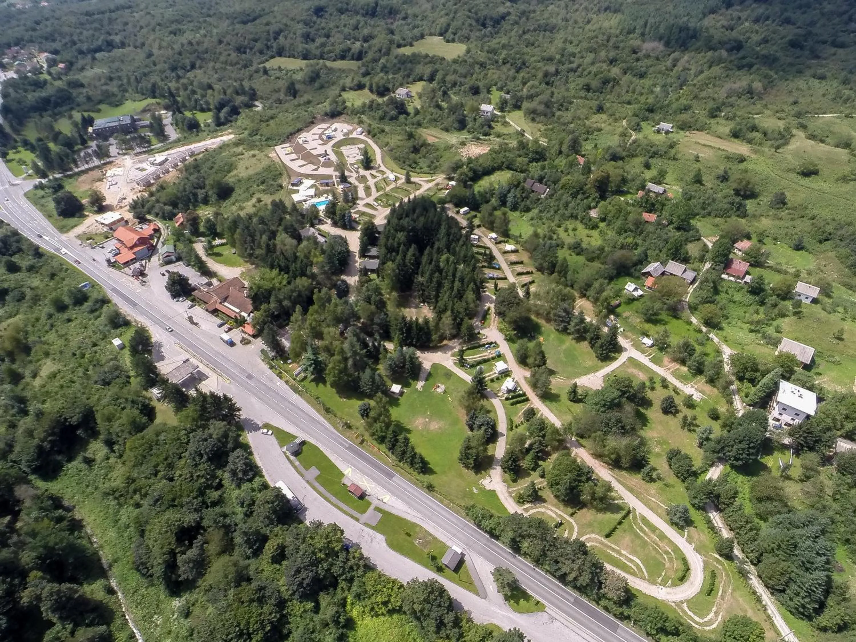 Bird's eye view in Plitvice Holiday Resort