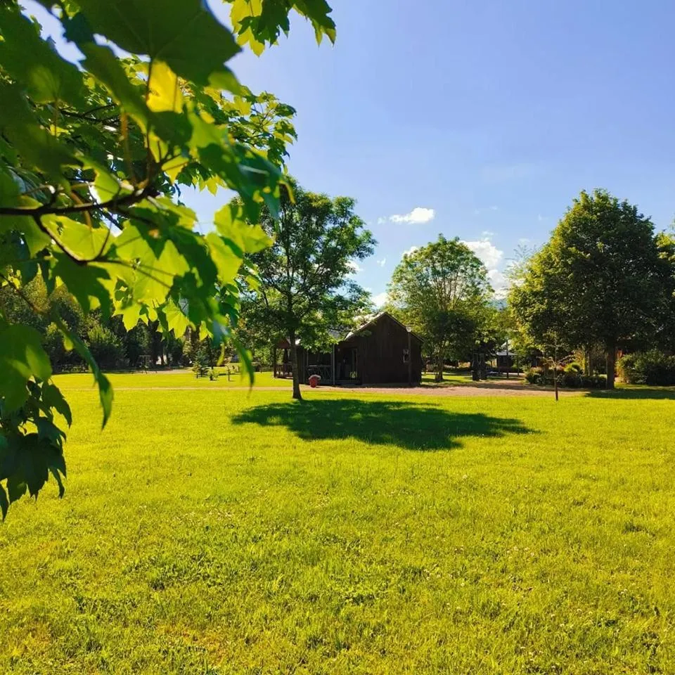Garden view in Chalets de la Colagne