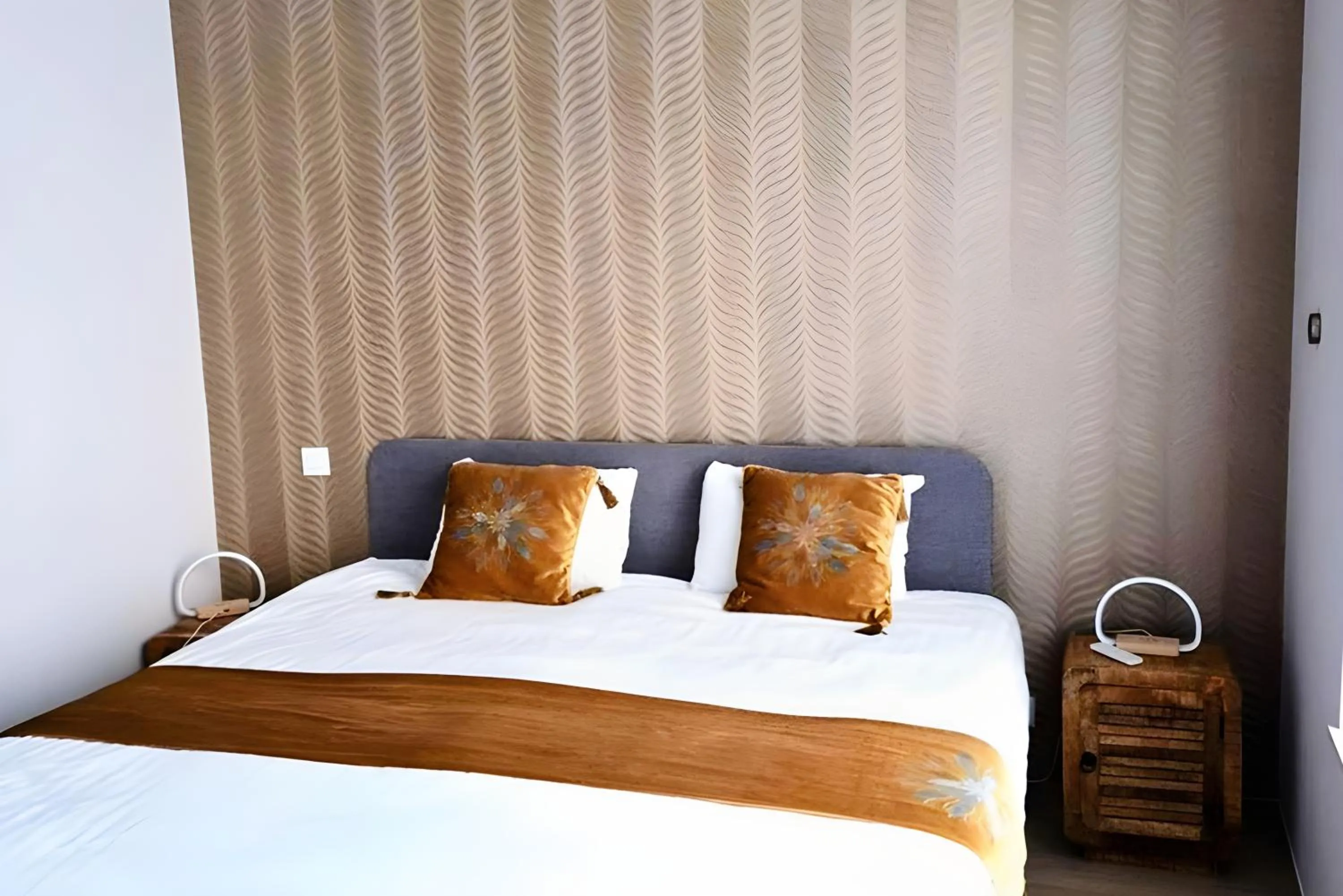 Bed in Hotel-Restaurant Bonhomme