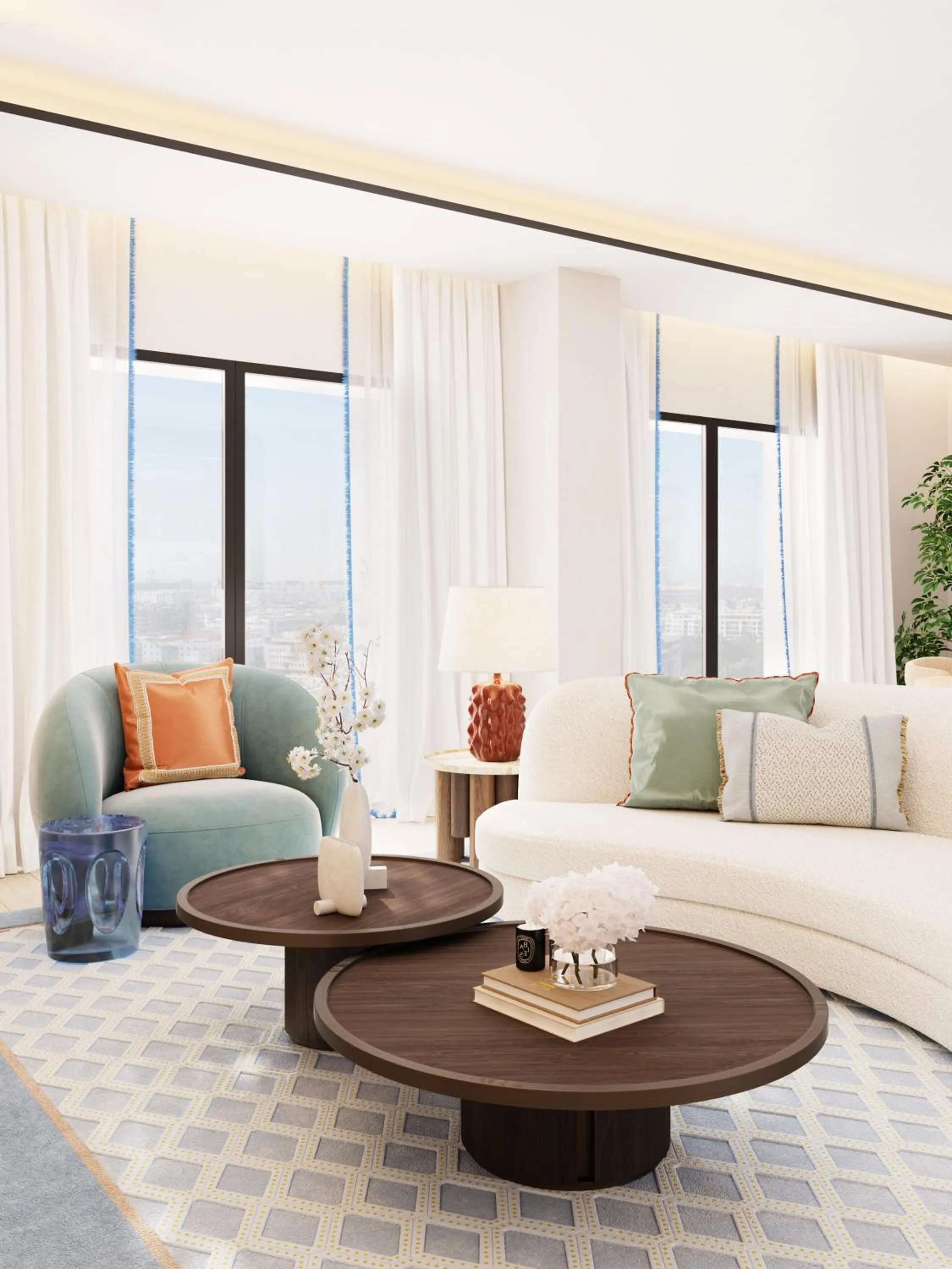 Seating area in The View Rabat