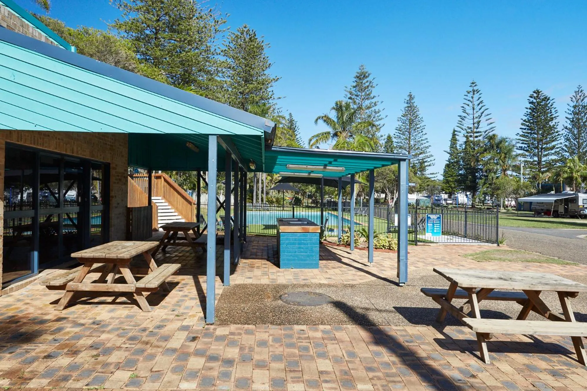 BBQ facilities in NRMA Port Macquarie Breakwall Holiday Park