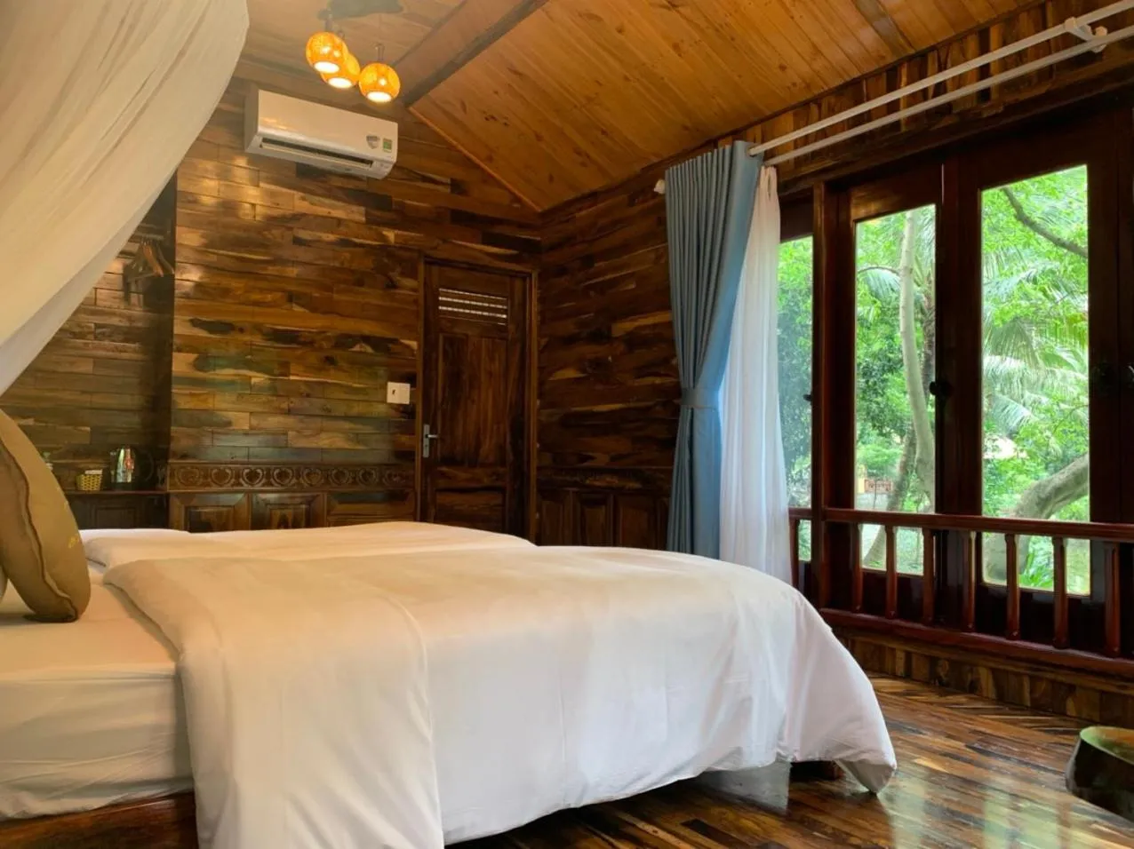 Bed in An's Eco Garden Resort