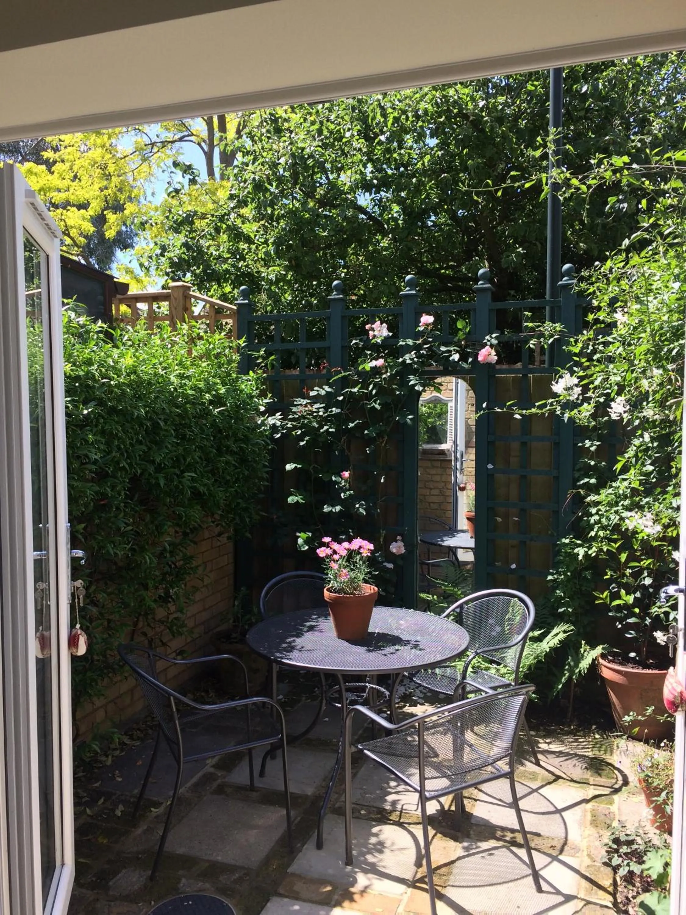 Garden view in Old Station Gardens, SW London