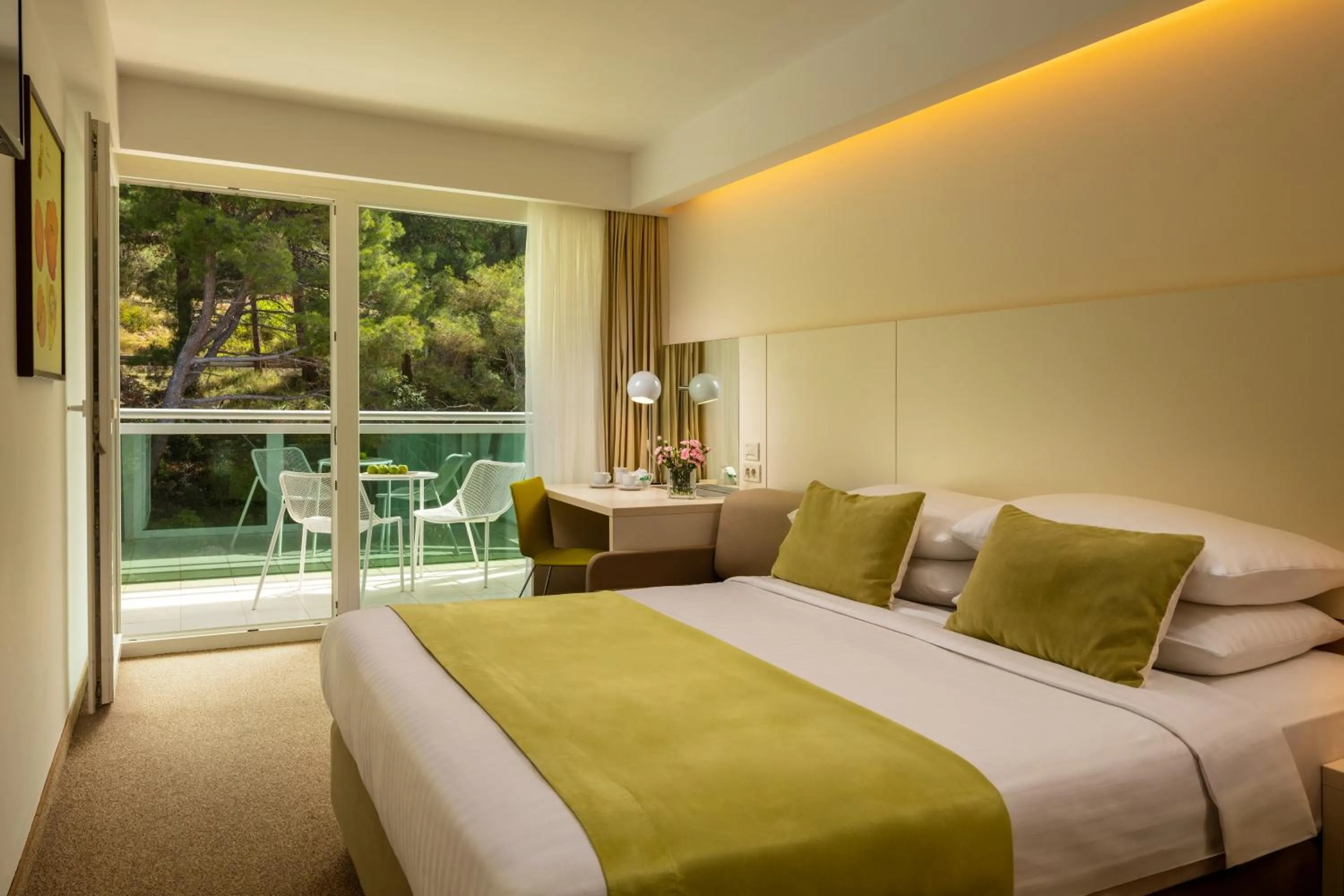 Bed in Family Hotel Vespera