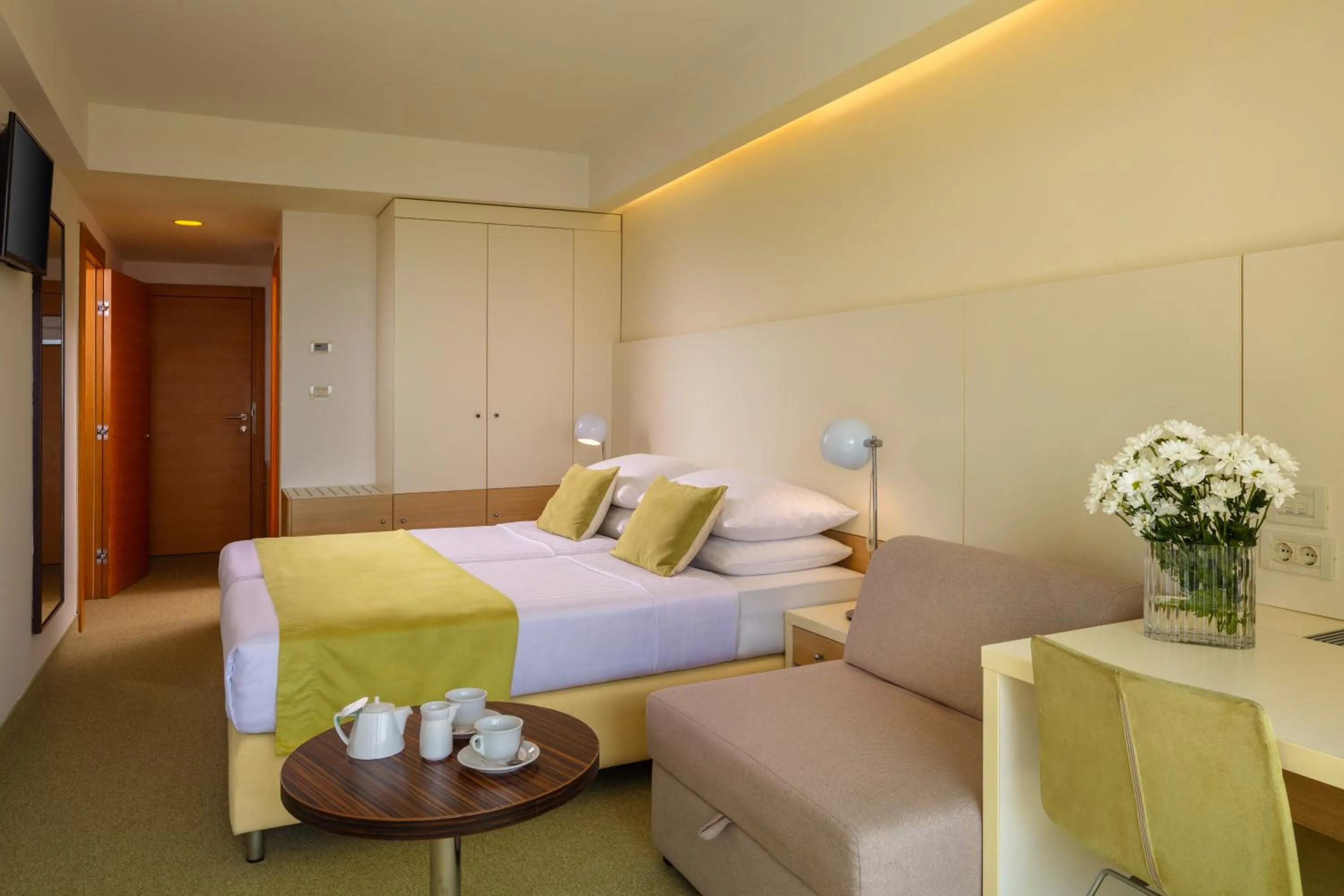 Bed in Family Hotel Vespera