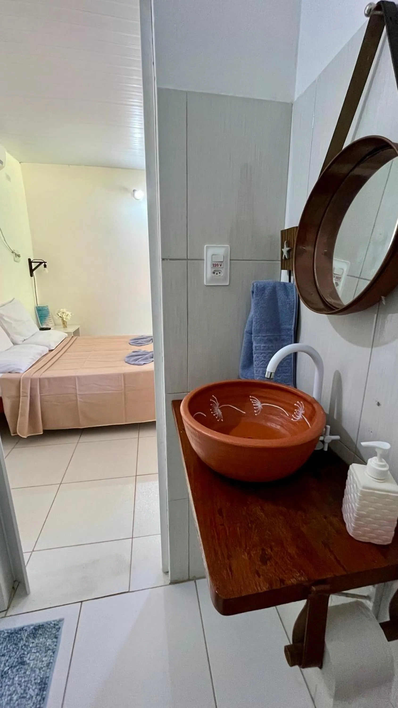 Bed in Pousada Estrela do Mar