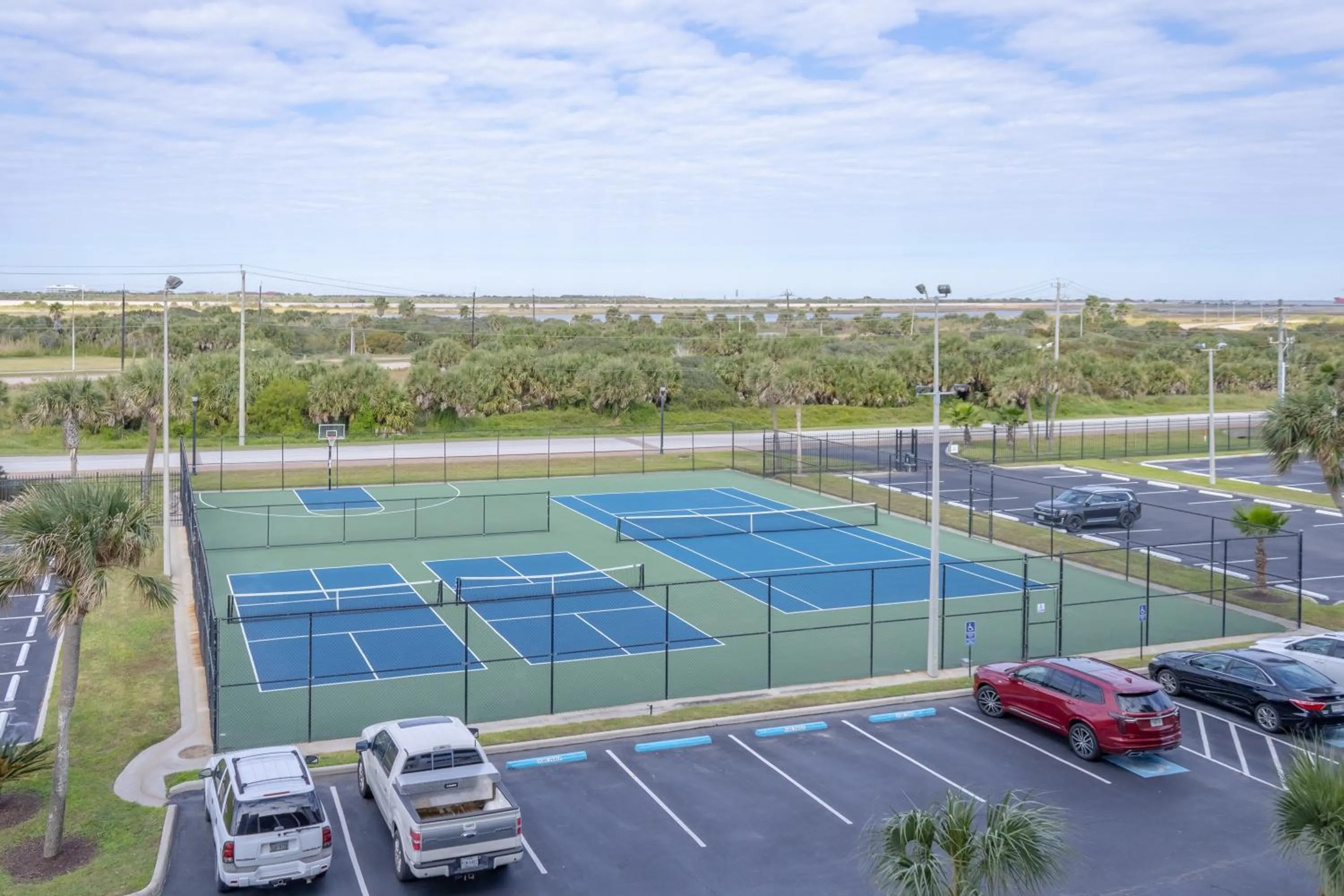 Tennis court in Islander East Condominiums