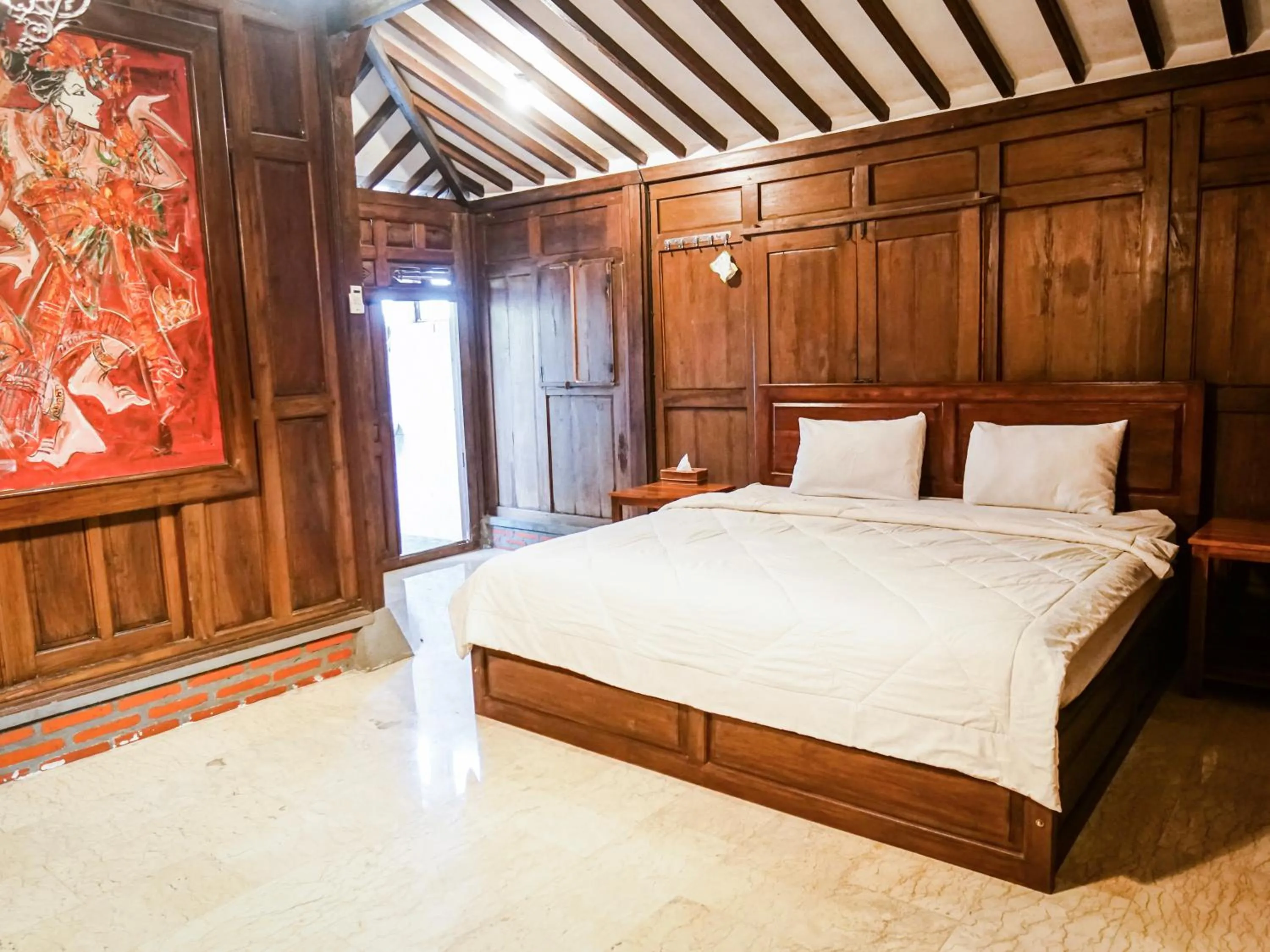 Property building, Bed in Pendhapa Art Space - PAS Limasan Homestay
