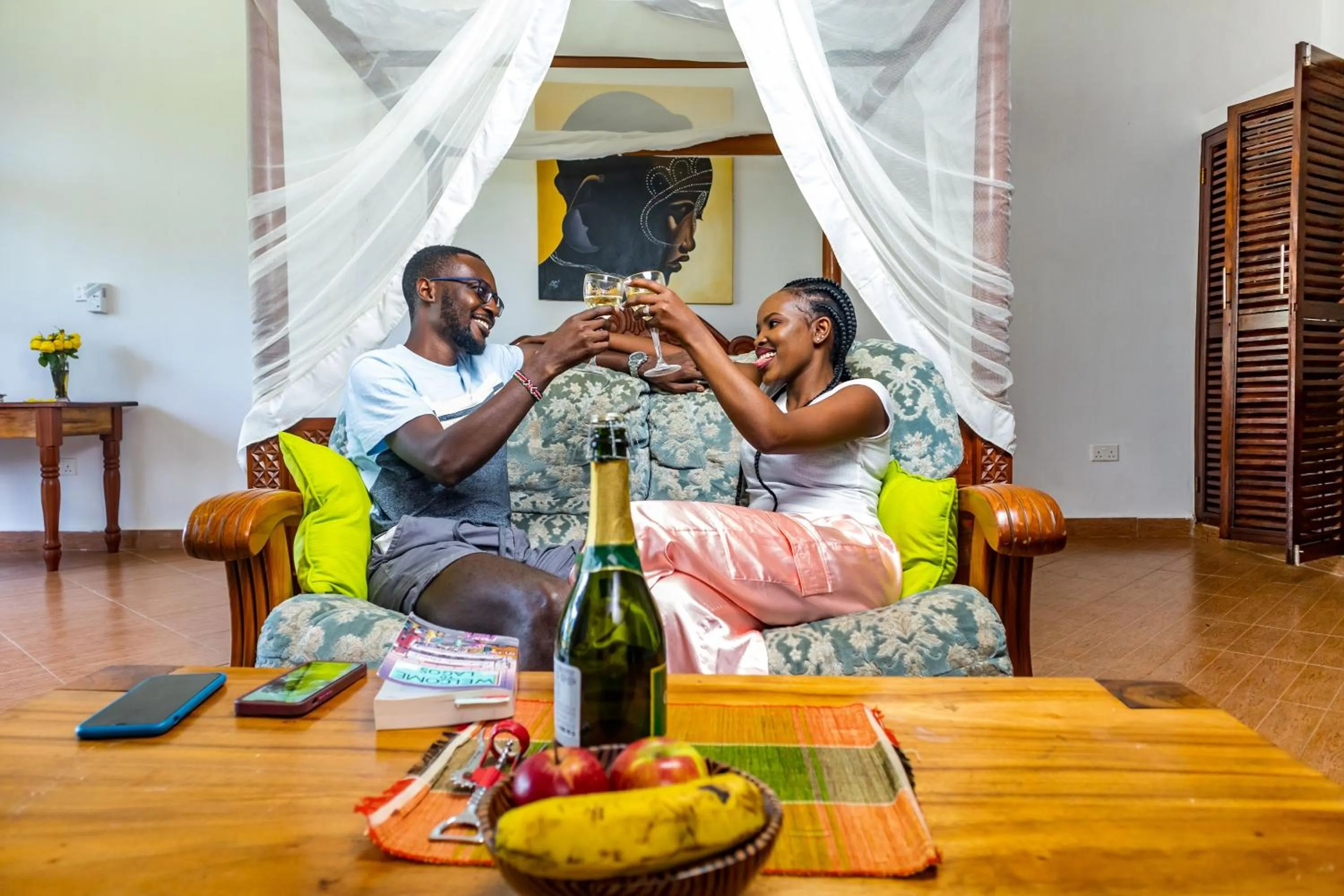 Seating area in Coral Beach Resort