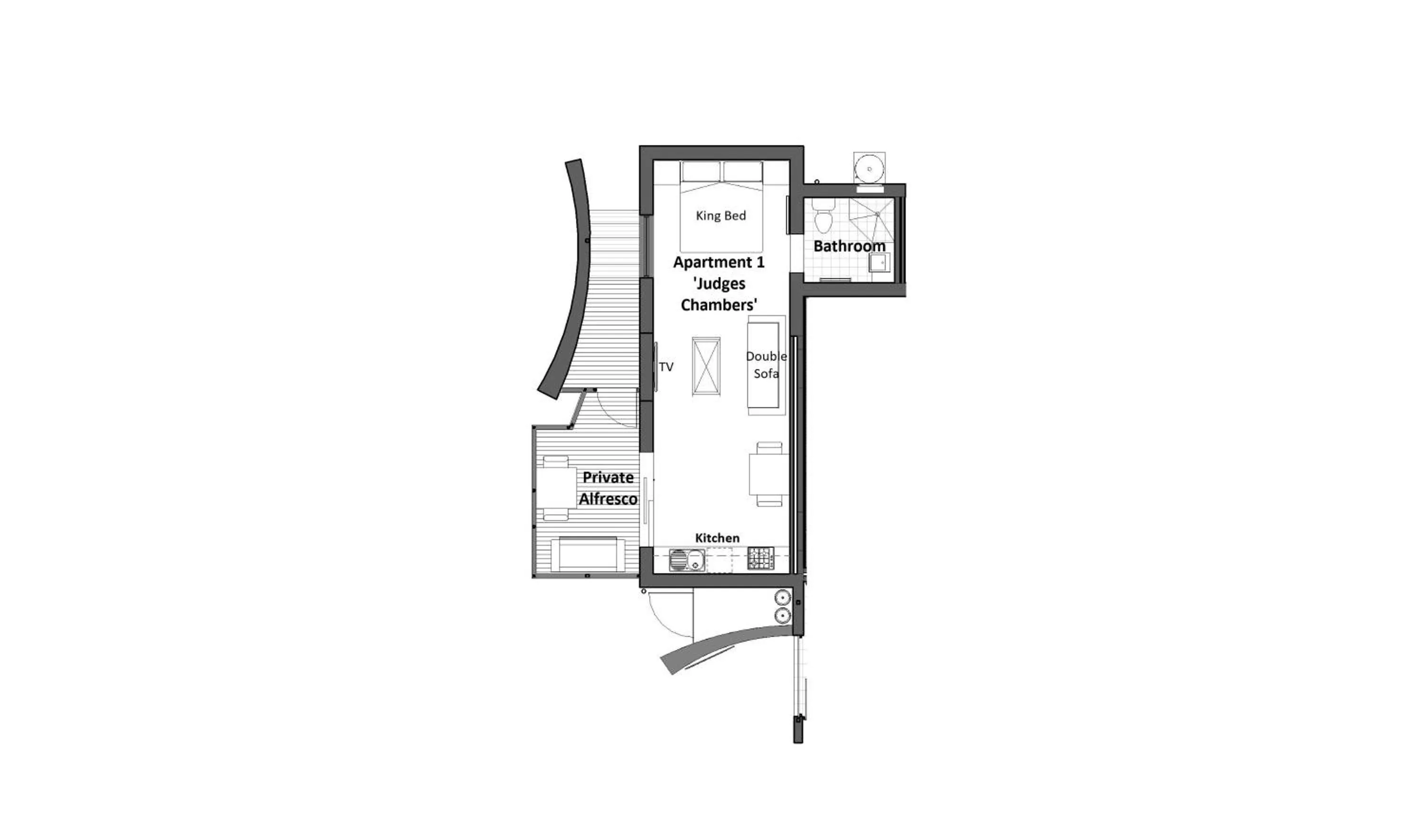 Floor plan in Loxton Courthouse Apartments