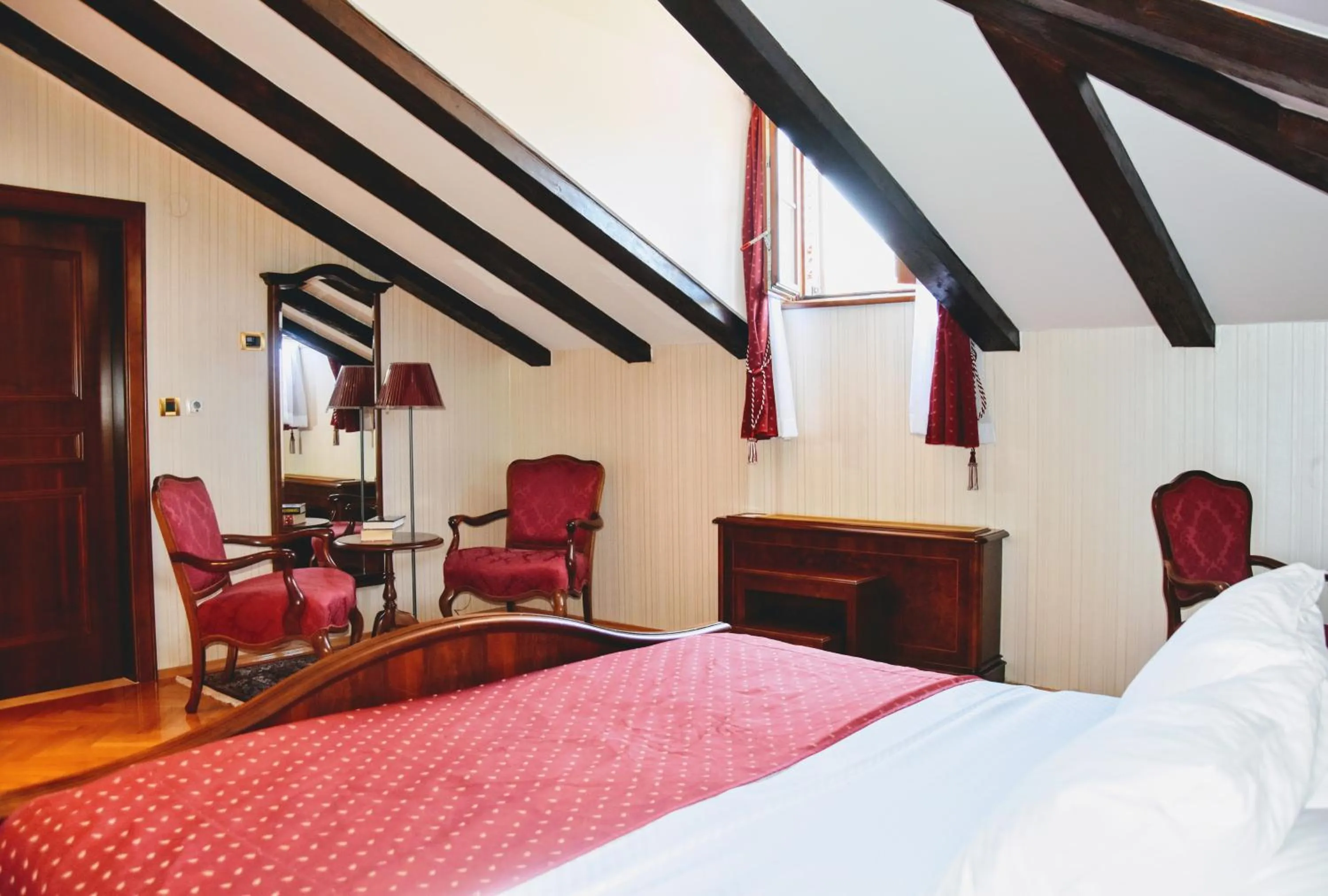 Seating area, Bed in Boutique Hotel Kazbek