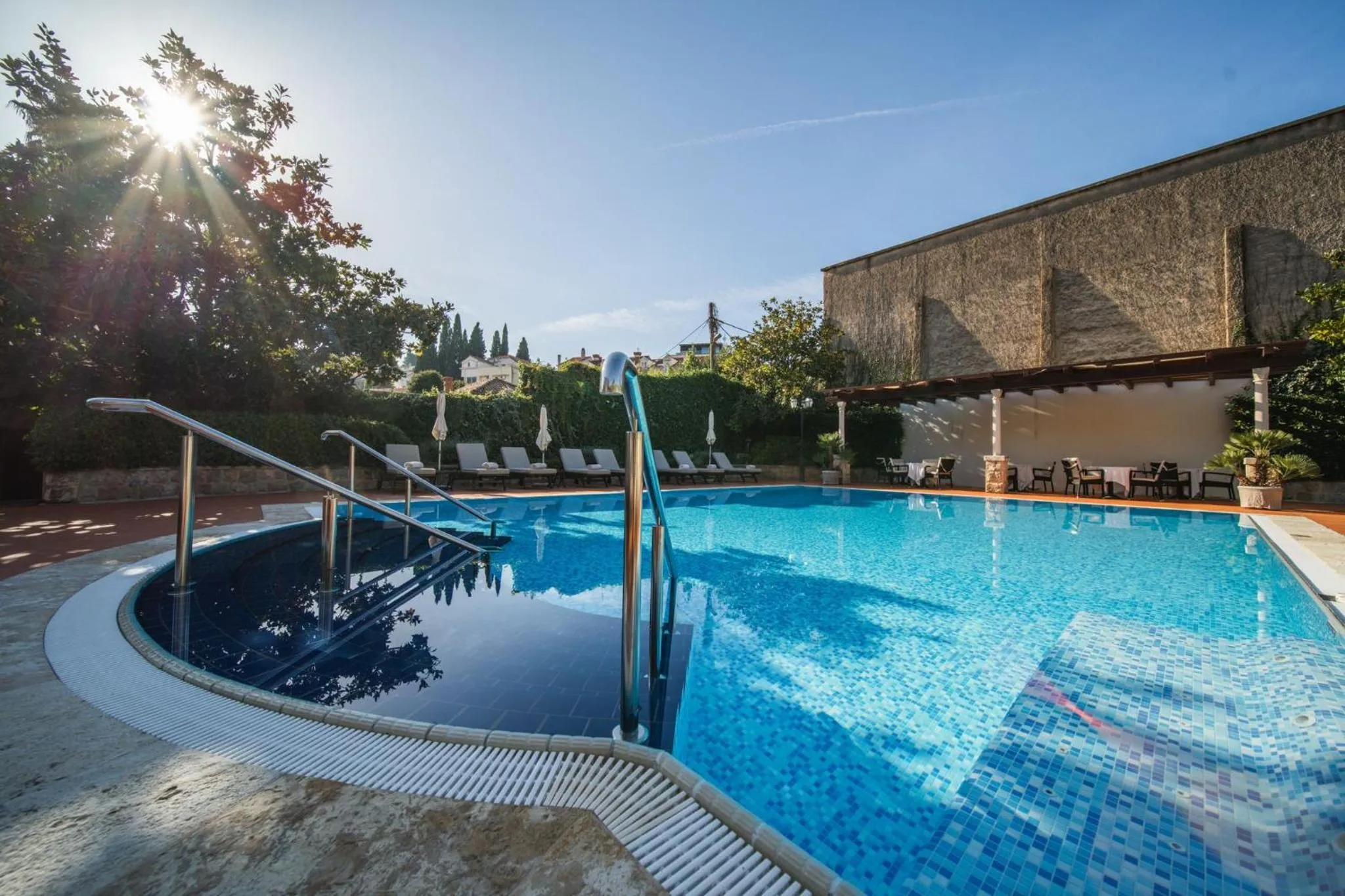 Pool view in Boutique Hotel Kazbek
