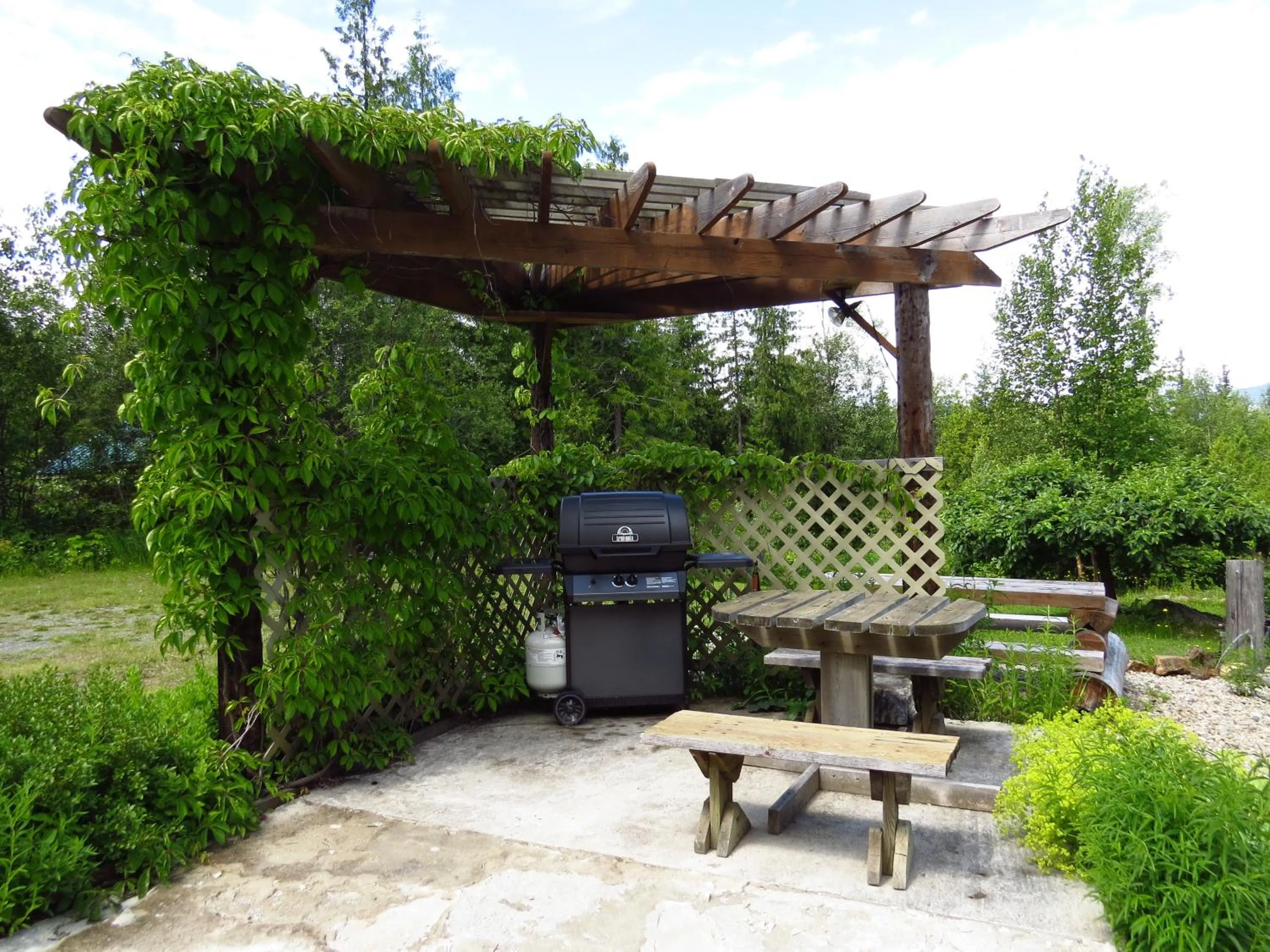 BBQ facilities in Cedar Haven Cabins and Resort