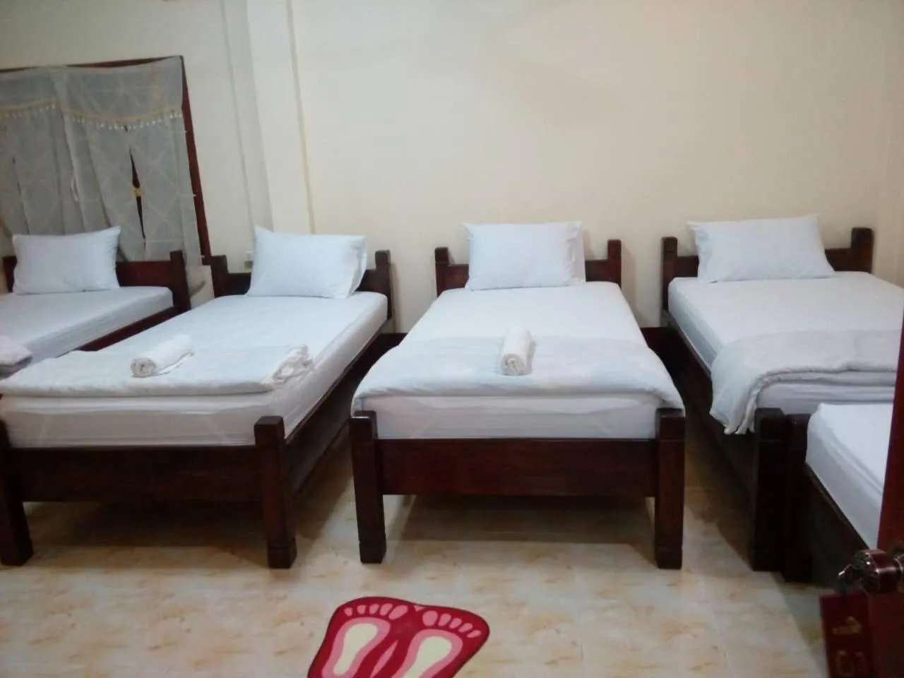 Bed in Pakbeng Guesthouse