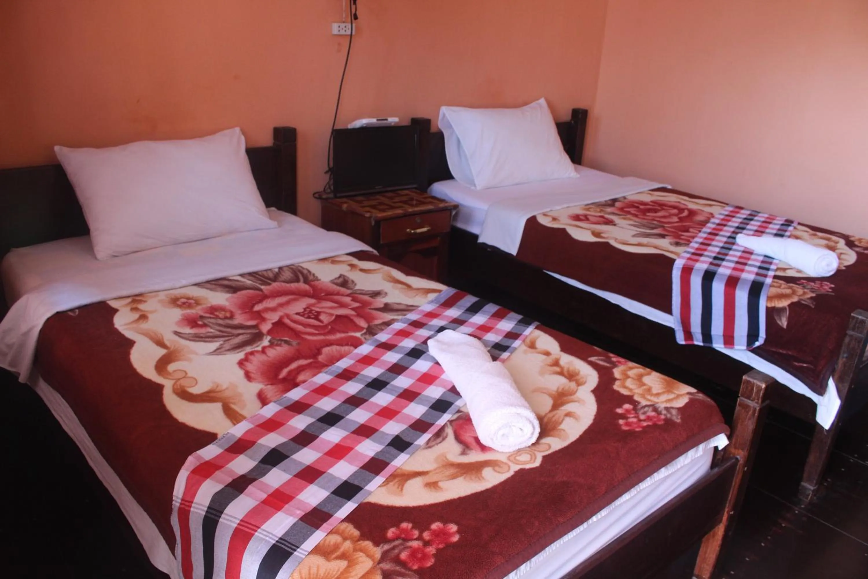 Bed in Pakbeng Guesthouse