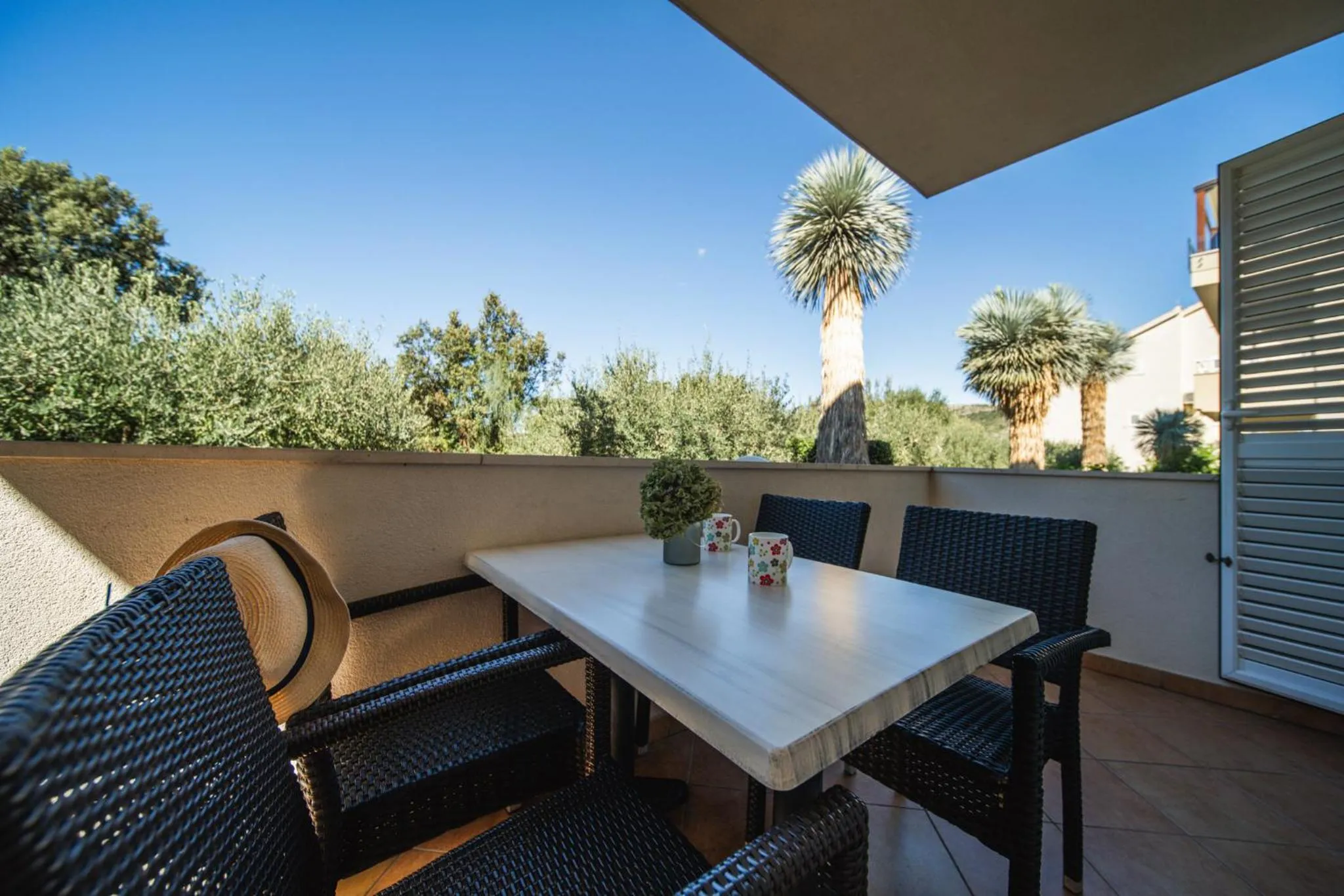 Balcony/Terrace in Pervanovo Apartments with Free Parking