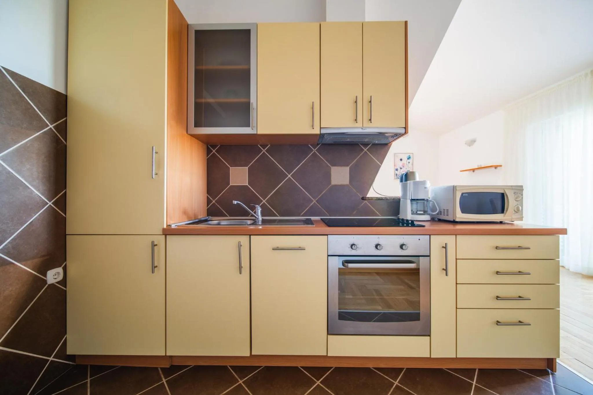 Kitchen or kitchenette in Pervanovo Apartments with Free Parking
