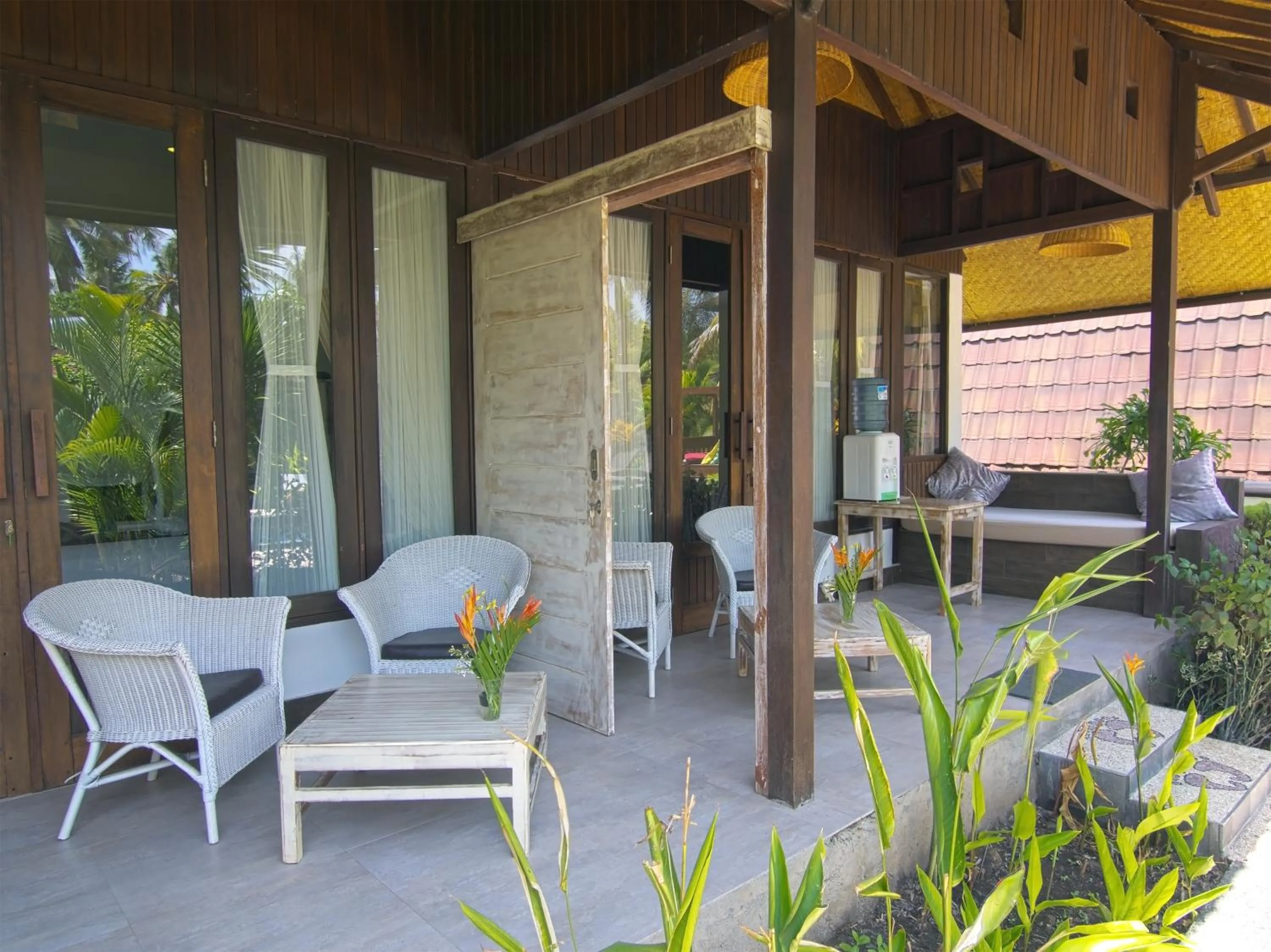 Balcony/Terrace in Gili Air Bungalows