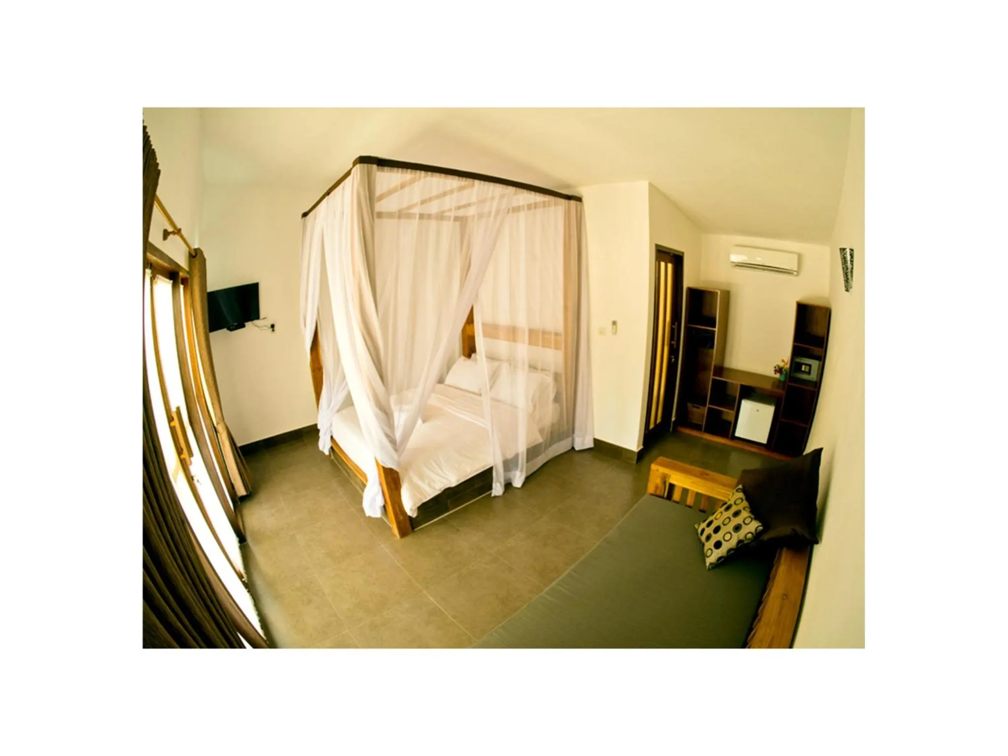 Bed in Gili Air Bungalows