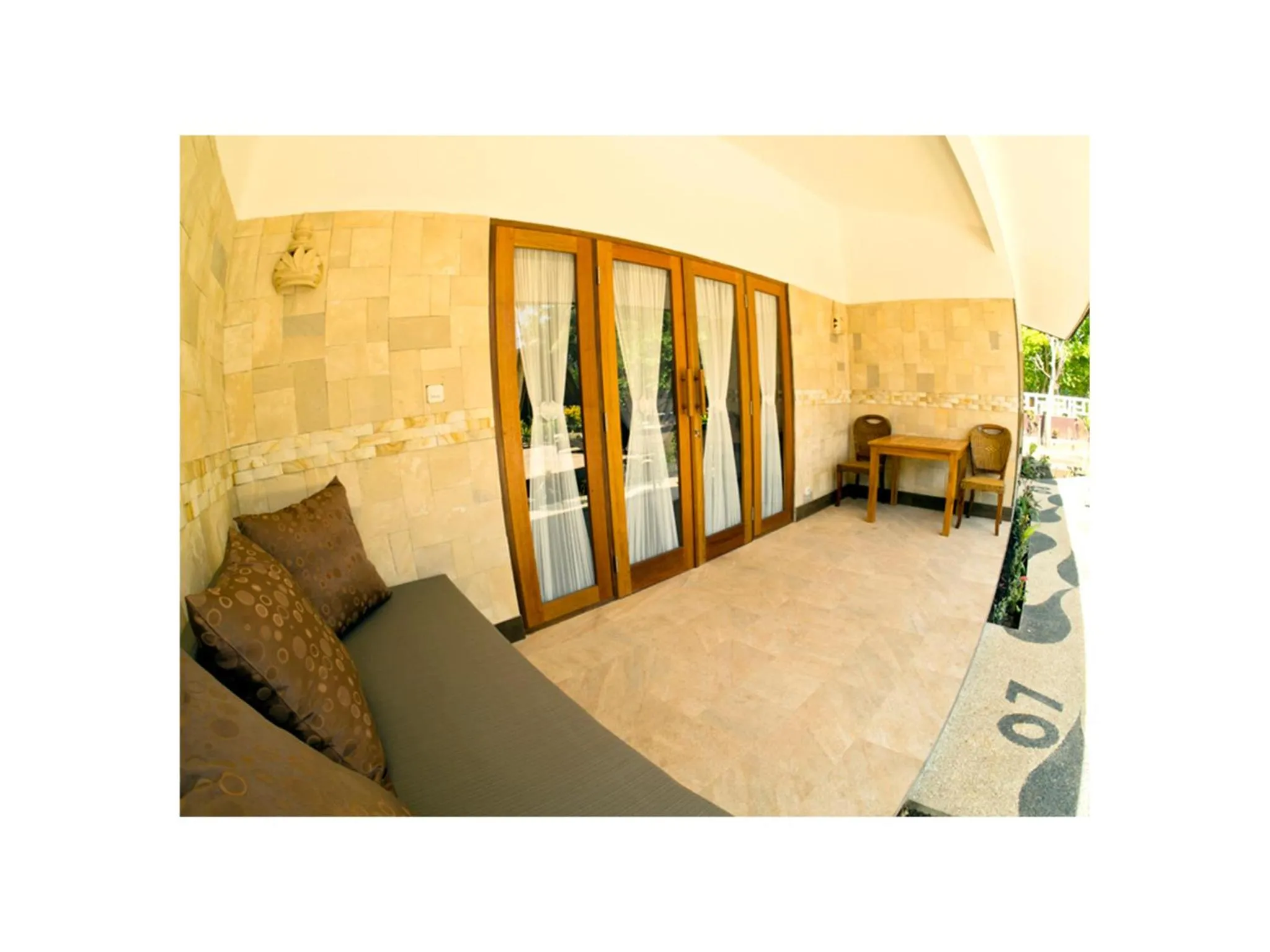 Balcony/Terrace in Gili Air Bungalows