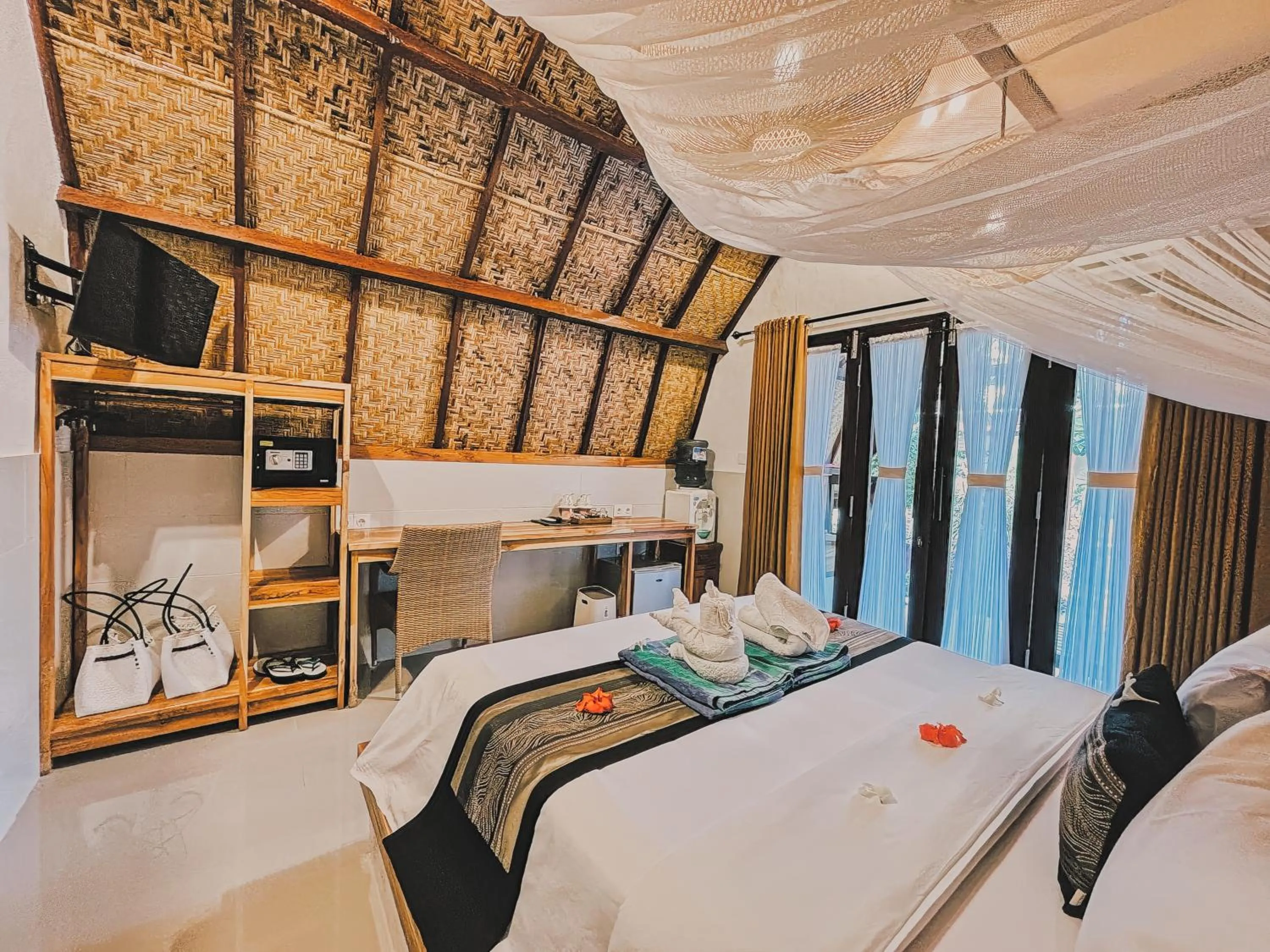 Bedroom, Bed in Gili Air Bungalows
